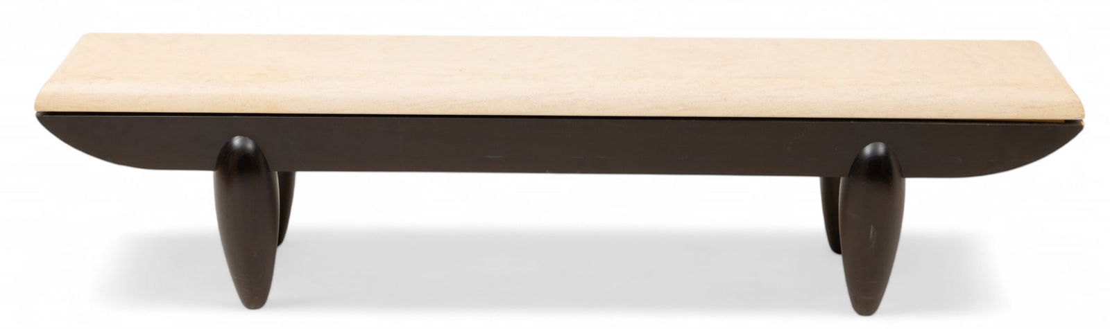 Christian Liaigre (French, 1943-2020) for Holly Hunt (American) Stone And Wood 1990-99, 'Pirogue: Christian Liaigre (French, 1943-2020) for Holly Hunt (American) Stone And Wood 1990-99, 'Pirogue Bench/Coffee Table', H 17" W 70.5" L 12" Marked on the underside. Provenance: Property from the Estate