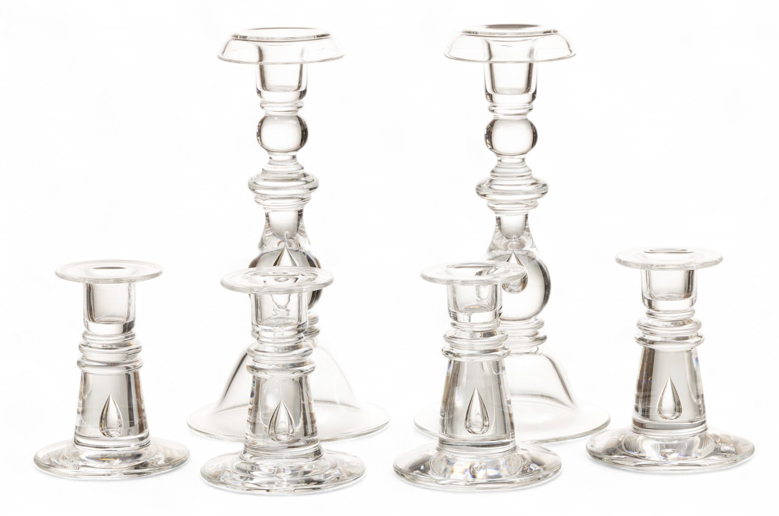 Steuben (American) Crystal Candlesticks 1940, 6 PCS (1 of 4)