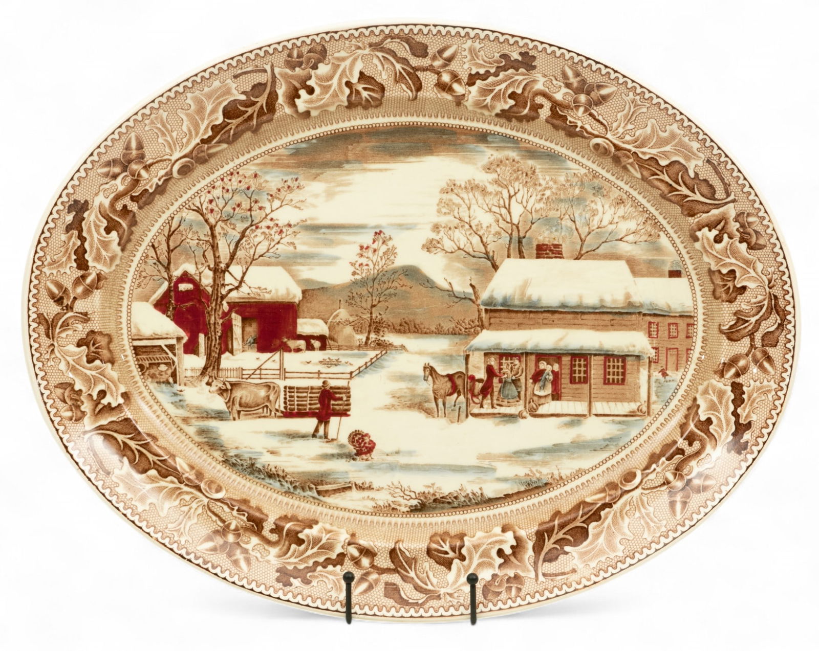 Johnson Brothers (English) Stoneware Platter, Mid 20th C., W 15.5" L 20" (1 of 4)
