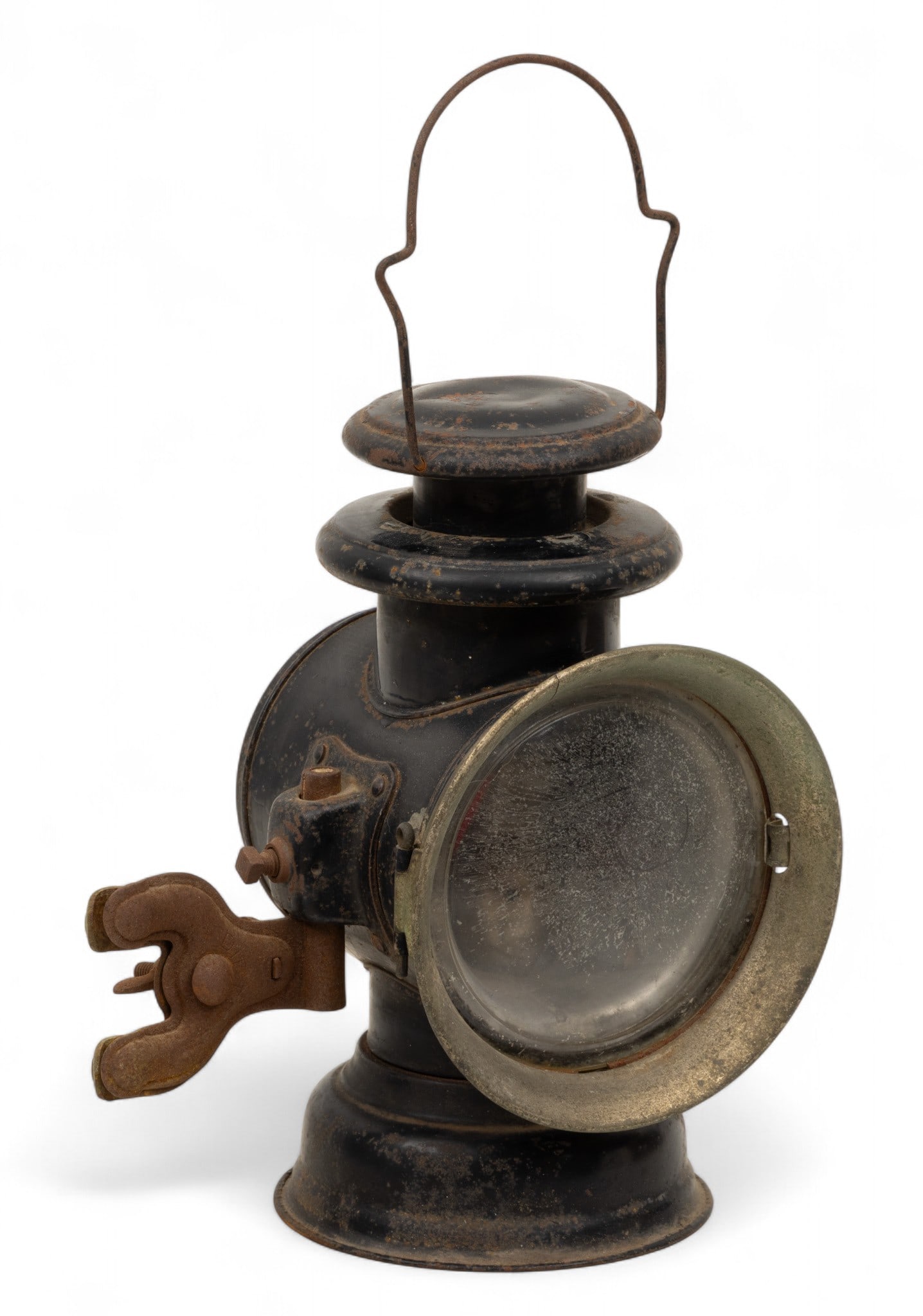 Dietz (New York) Metal Kerosene Octo Driving Lamp 1908, H 13" W 8.5" 1 PC (1 of 5)