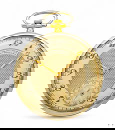 Patek Philippe (Geneva) Art Deco E. Gubelin 18k Yellow Gold And Black Enamel Mens Pocket Watch Dia.