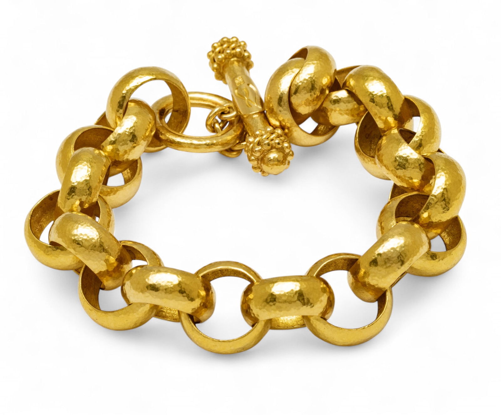 Elizabeth Locke (American, Est. 1988) 19K Yellow Gold Bracelet with Toggle L 8" 47 g 1 PC (1 of 3)