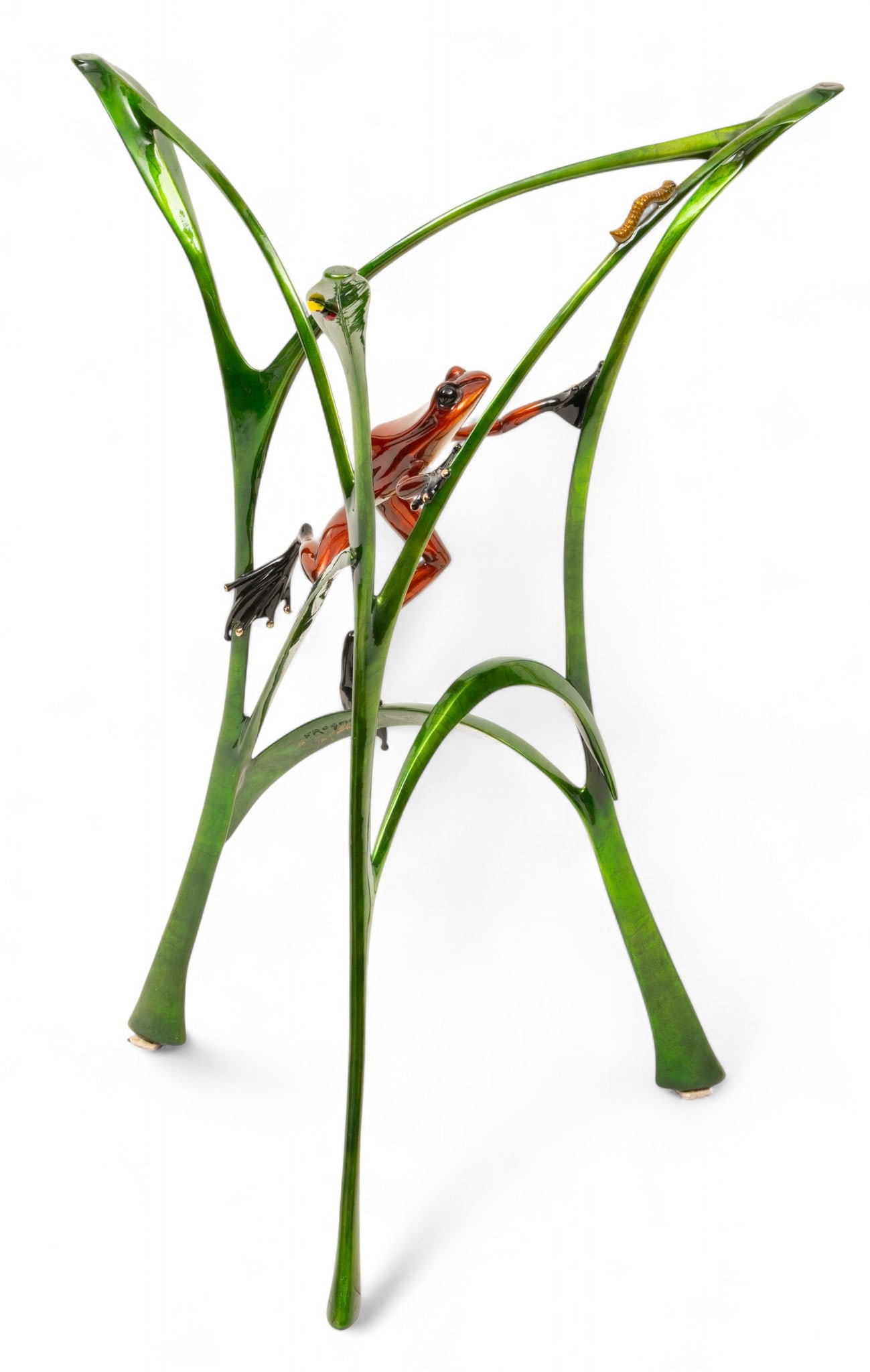 Tim "Frogman" Cotterill (British, B. 1950) Patinated Metal Table Base 2005, 'Let's Do Lunch', H (1 of 8)