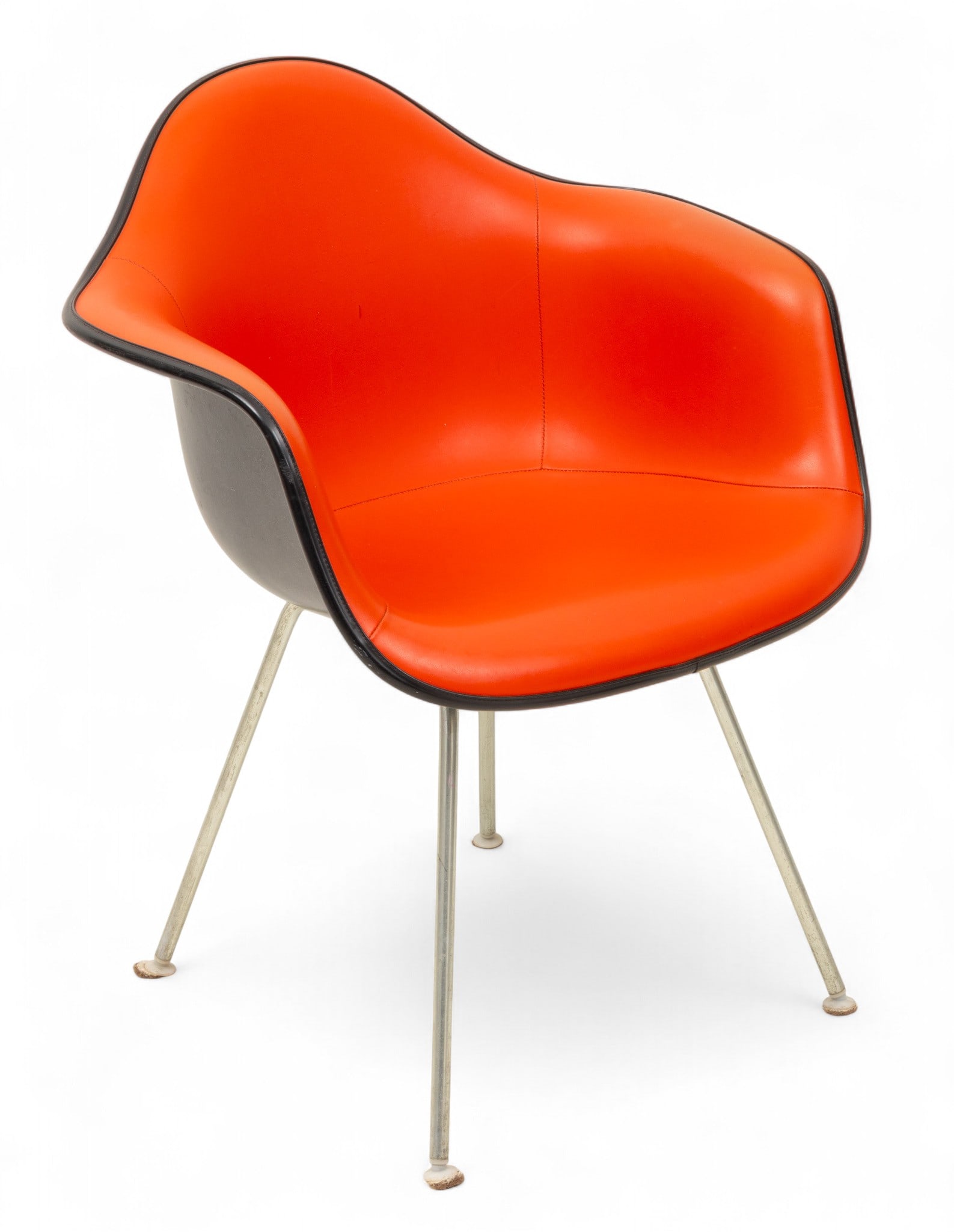 Charles and Ray Eames for Herman Miller Dax Molded Fiberglass and Vinyl Arm Chair 20th Cen., H 31" W (1 of 6)