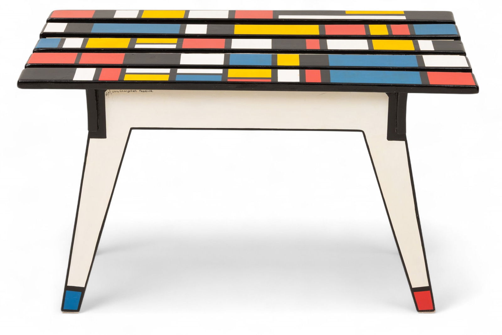 ChangeZart Maastricht Painted Wood Table 2014, H 21.5" W 17" L 35.5" (1 of 5)