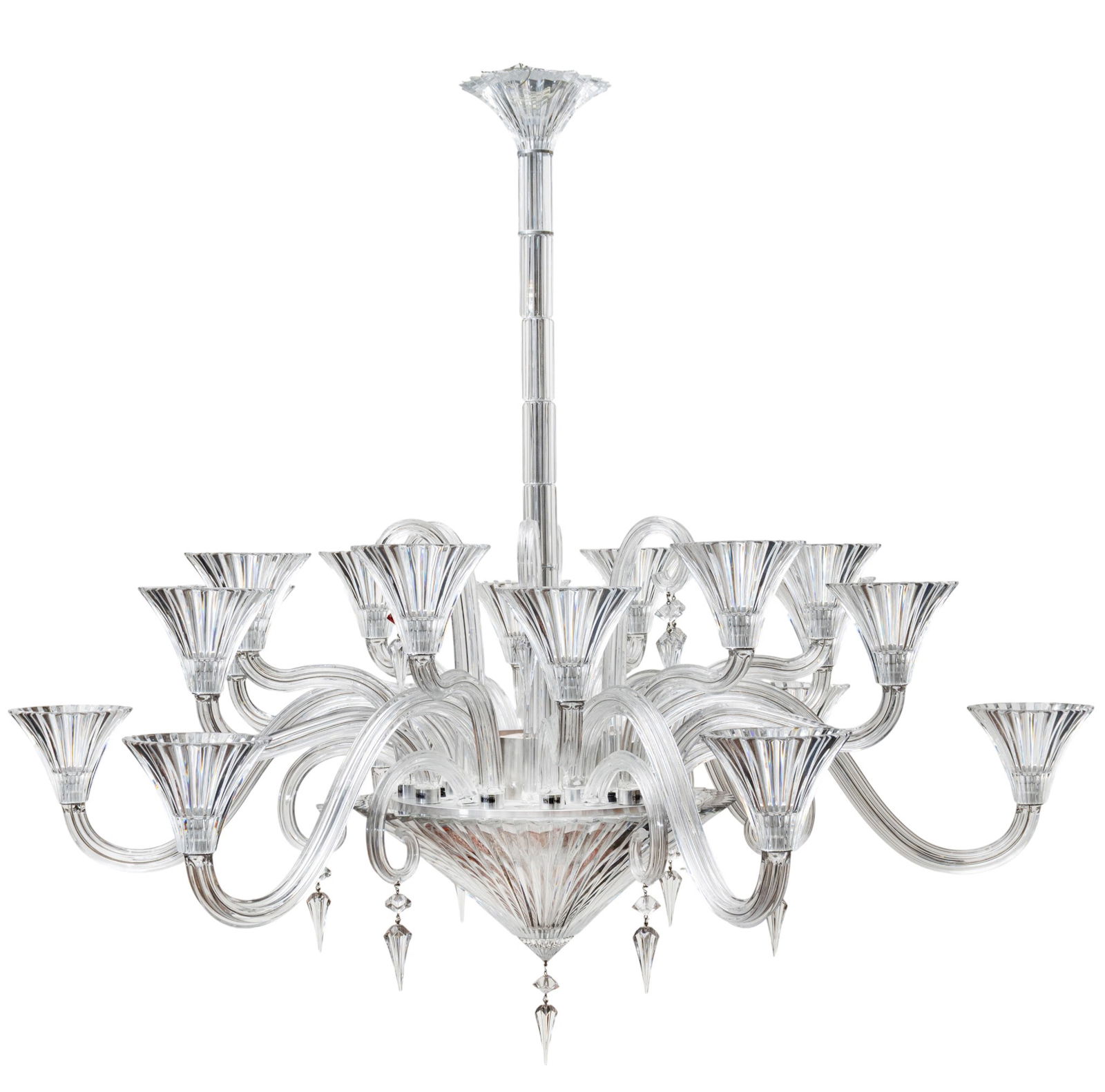 Baccarat (French, B. 1764) Crystal Chandelier H 45" Dia. 52" (1 of 5)
