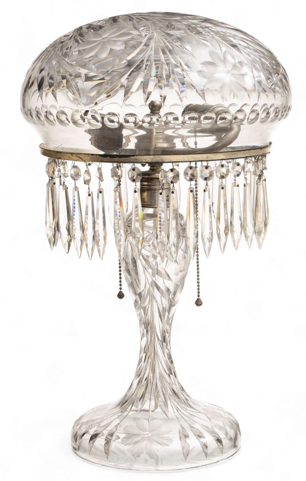 Crystal Lamp with Cut Glass Shade 2 PCS (1 of 4)