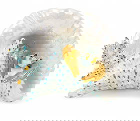 Herend (Hungary) Porcelain Conch Shell with Crab #89/150 H 5" W 6" L 6": Herend (Hungary) Porcelain Conch Shell with Crab #89/150 H 5" W 6" L 6" Fishnet pattern with pearlized shell and effervesent 24K gold. Provenance: From a Santa Fe, New Mexico and former Commerc