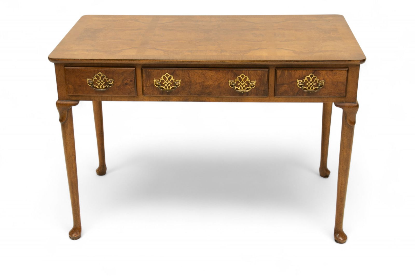 Baker Furniture Company Burlwood Top Writing Desk H 30" W 44" Depth 24" (1 of 6)