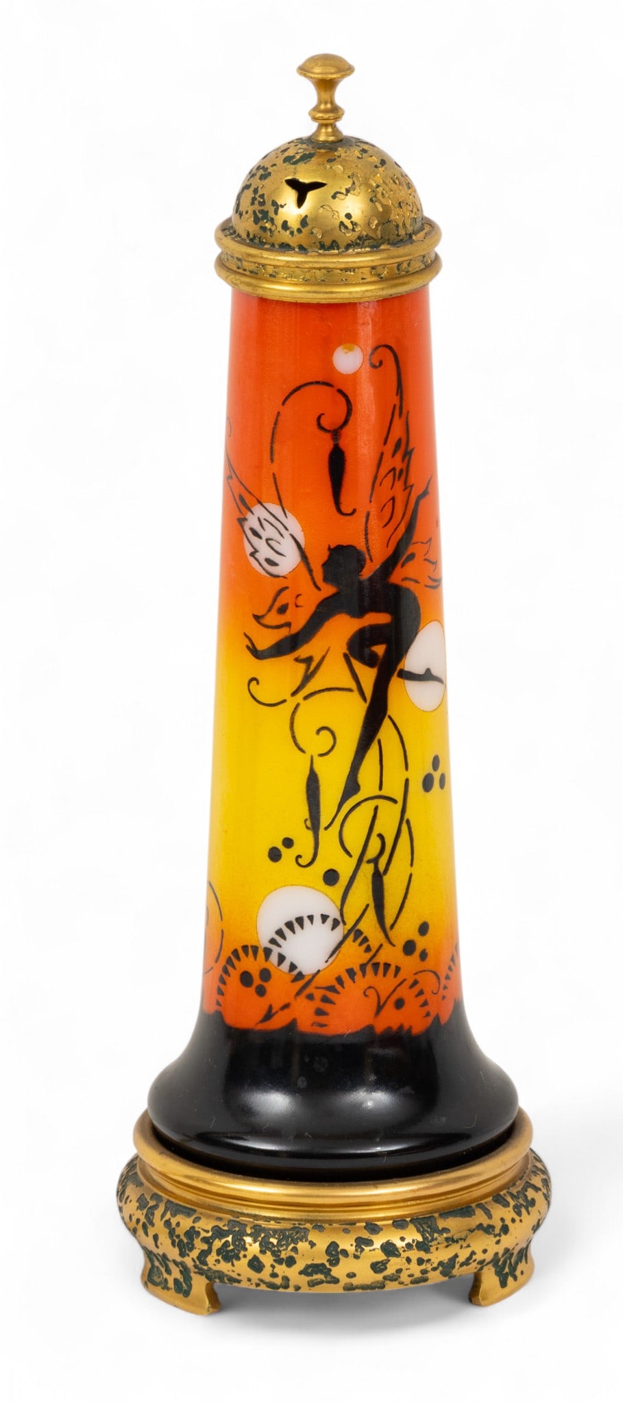 Art Deco Glass and Metal Perfume Lamp H 8.25" Dia. 2.5" (1 of 5)