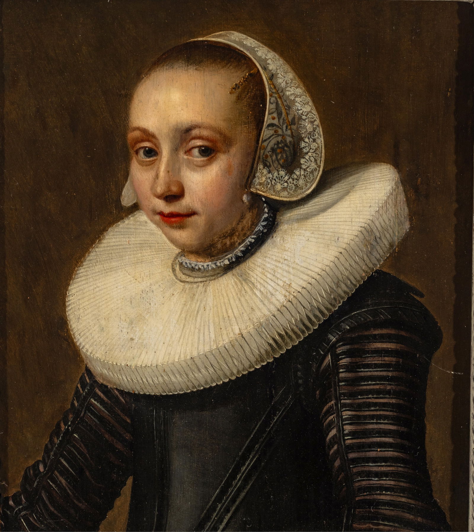 Thomas De Keyser (Dutch, 1596-1667) Oil on Beveled Panel, 17th C., 'Portrait of a Young Woman', H (1 of 13)