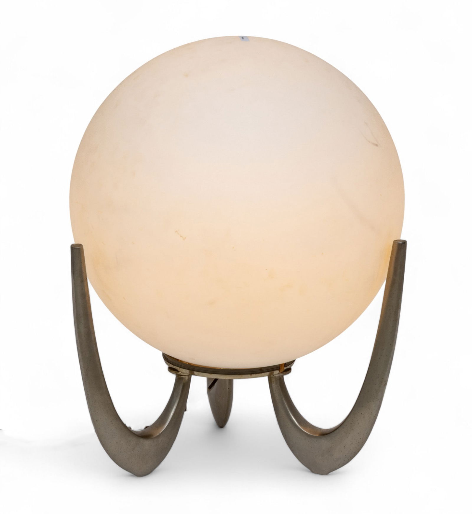 Laurel Lamp Manufacturing Company (American) Mid Century Modern Glass and Metal Sphere Lamp H 26" (1 of 9)