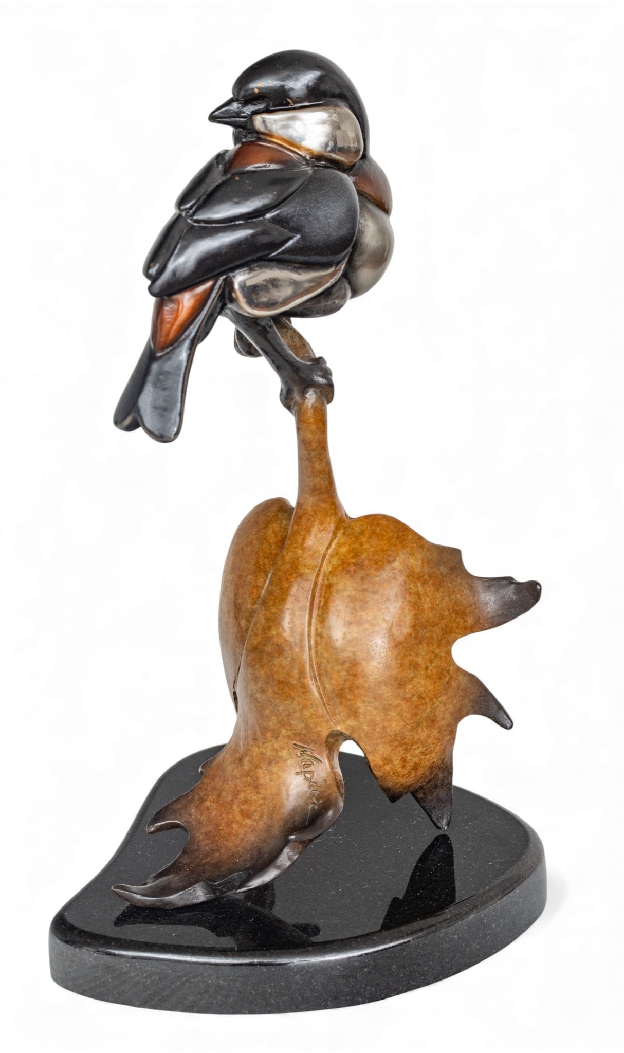 Jason Napier (American, B. 1973) Bronze Sculpture 2009, 'Leaf Dancer', SN: #3/37, H 9.5" W 5.5" (1 of 8)