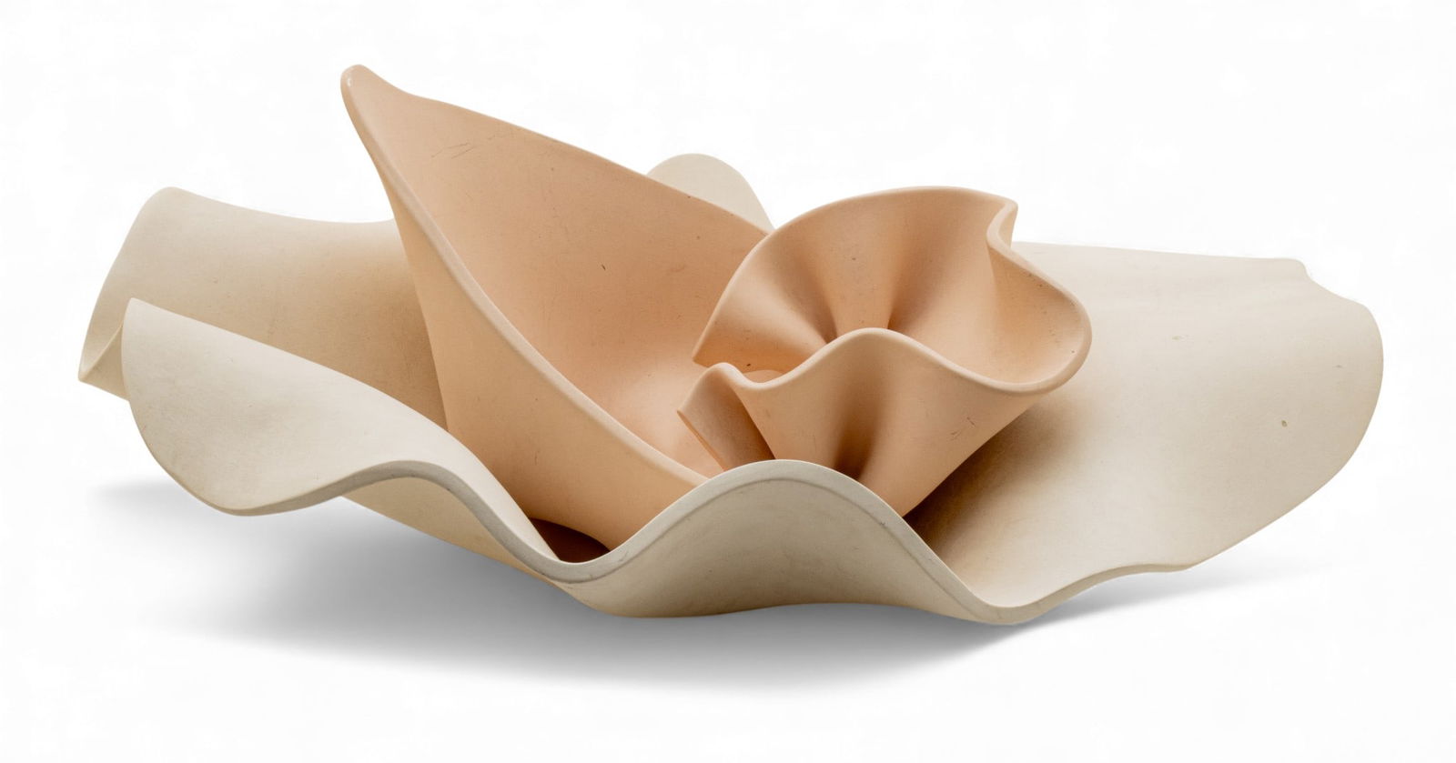 Keith Fortley (American, 1960-2013) Ceramic Sculpture, H 9" W 18" L 22": Keith Fortley (American, 1960-2013) Ceramic Sculpture, H 9" W 18" L 22" Signed at the underside. Free-form ceramic sculpture in two tones. Provenance: Property from the Estate of Fred Kaplan, N