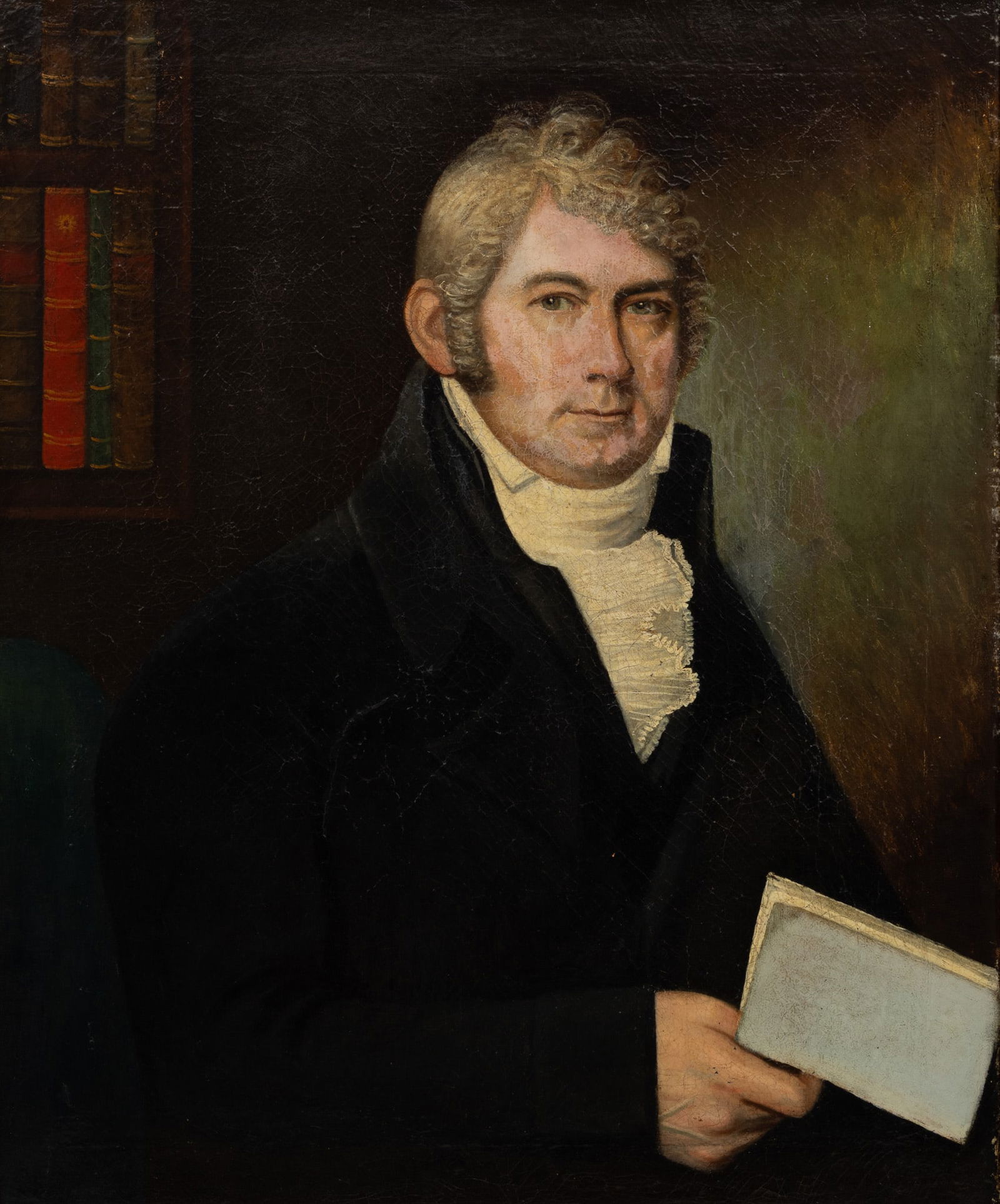 English Oil on Canvas Portrait of a Gentleman 1760-1780, H 30" W 25" Frame Size: H 34" W 29" (1 of 4)