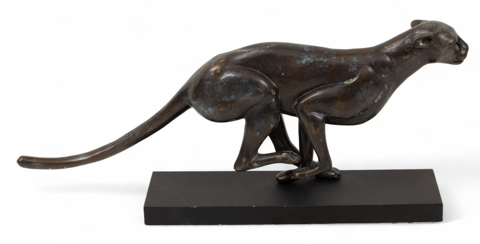 Art Deco Bronze Running Panther Sculpture H 12" W 5" L 27" (1 of 4)