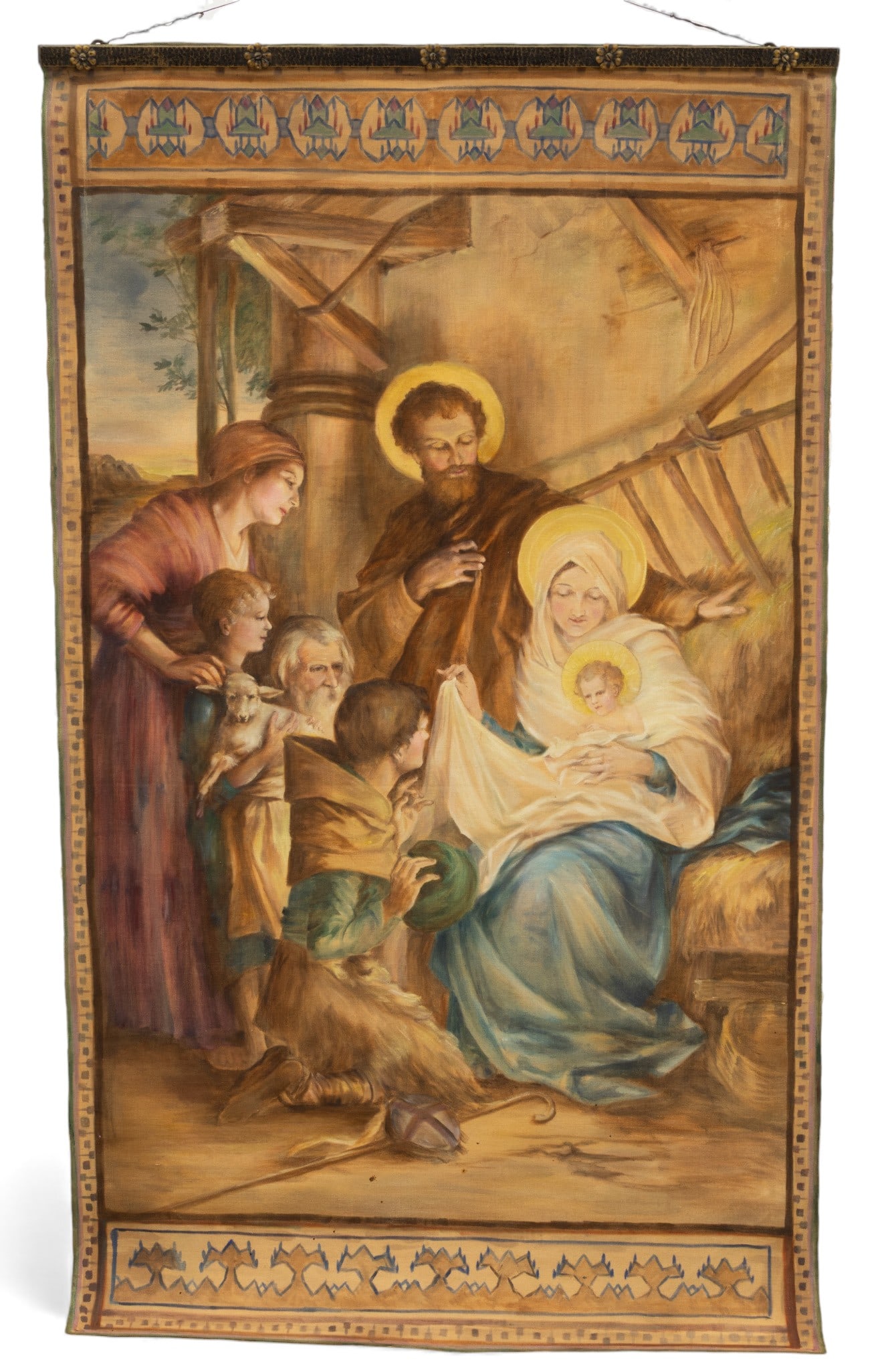 Edith Ward Hunt (American, 1868-1957) Oil on Canvas, After Martin Feuerstein, 'Adoration of the (1 of 6)