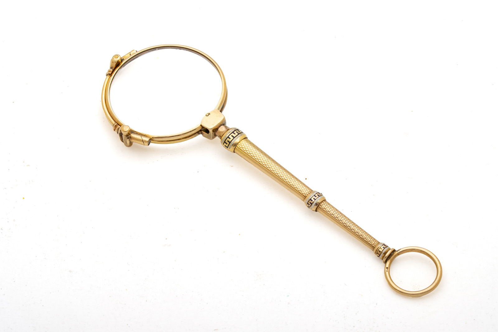 14K Yellow Gold Expandable Folding Opera Glasses in a Lorgnette 1880, W 4" 27 g 1 PC (1 of 6)