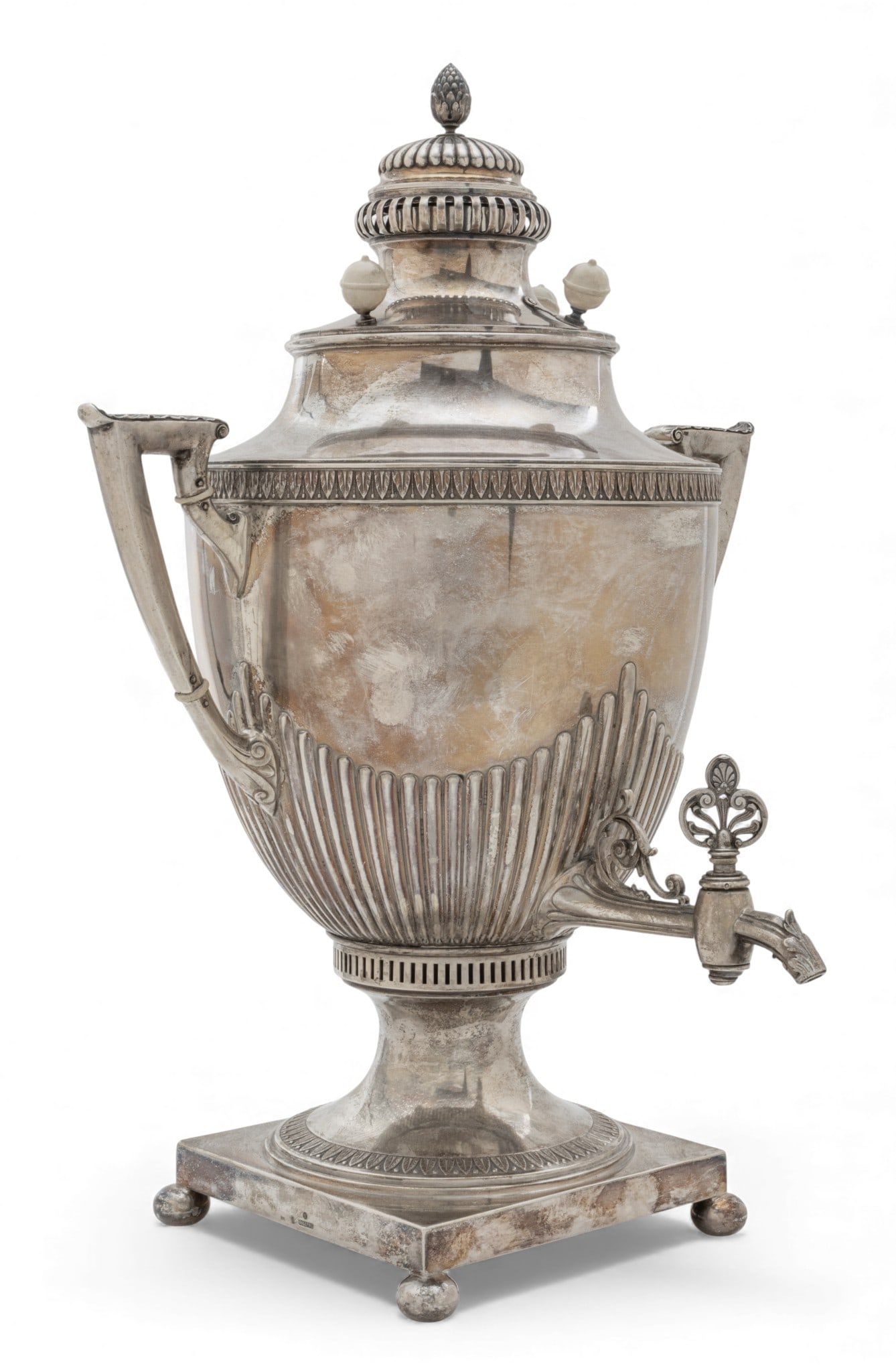 Russian Vilnius Silver Samovar 19th.c., H 20" W 14" 140 t oz (1 of 13)