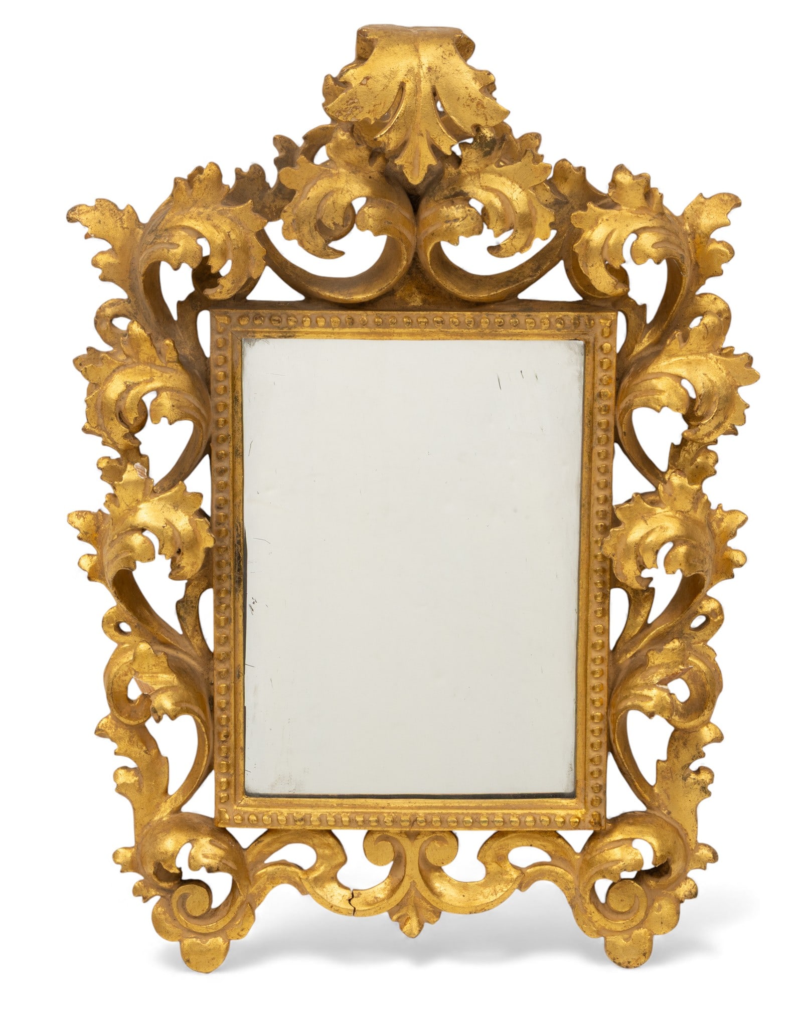 Florentine Gilded Gesso on Carved Wood Frame 1990-1920, H 19" W 14": Florentine Gilded Gesso on Carved Wood Frame 1990-1920, H 19" W 14" Finely carved and gilded frame with ful relief scrolling gadroons. Provenance: Property from the Estate Collection of Glen A.