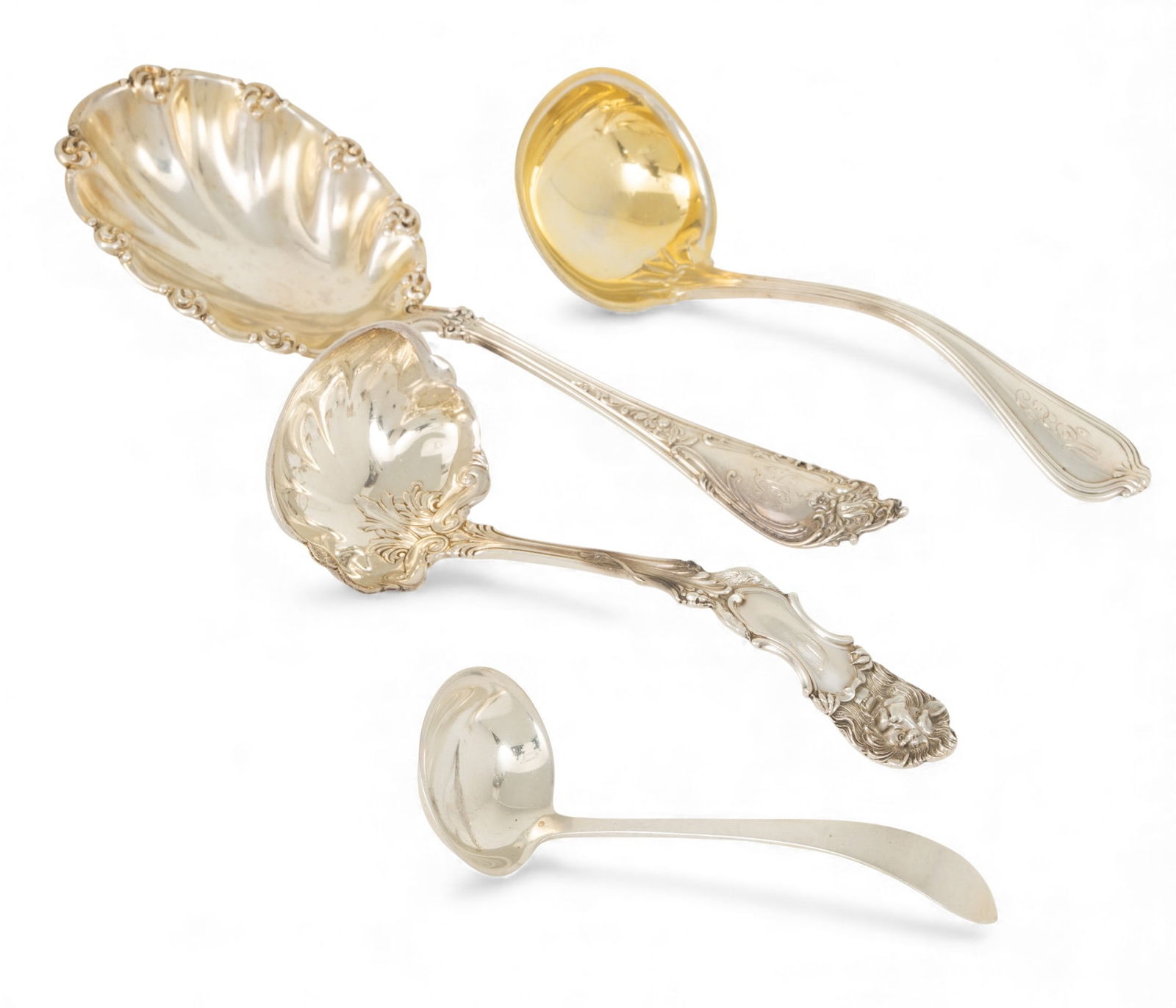 Frank Smith Silver Co Sterling Silver Ladle "Lion" + Mauser Serving Spoon & 2 Others 8.8 t oz 4 PCS (1 of 5)