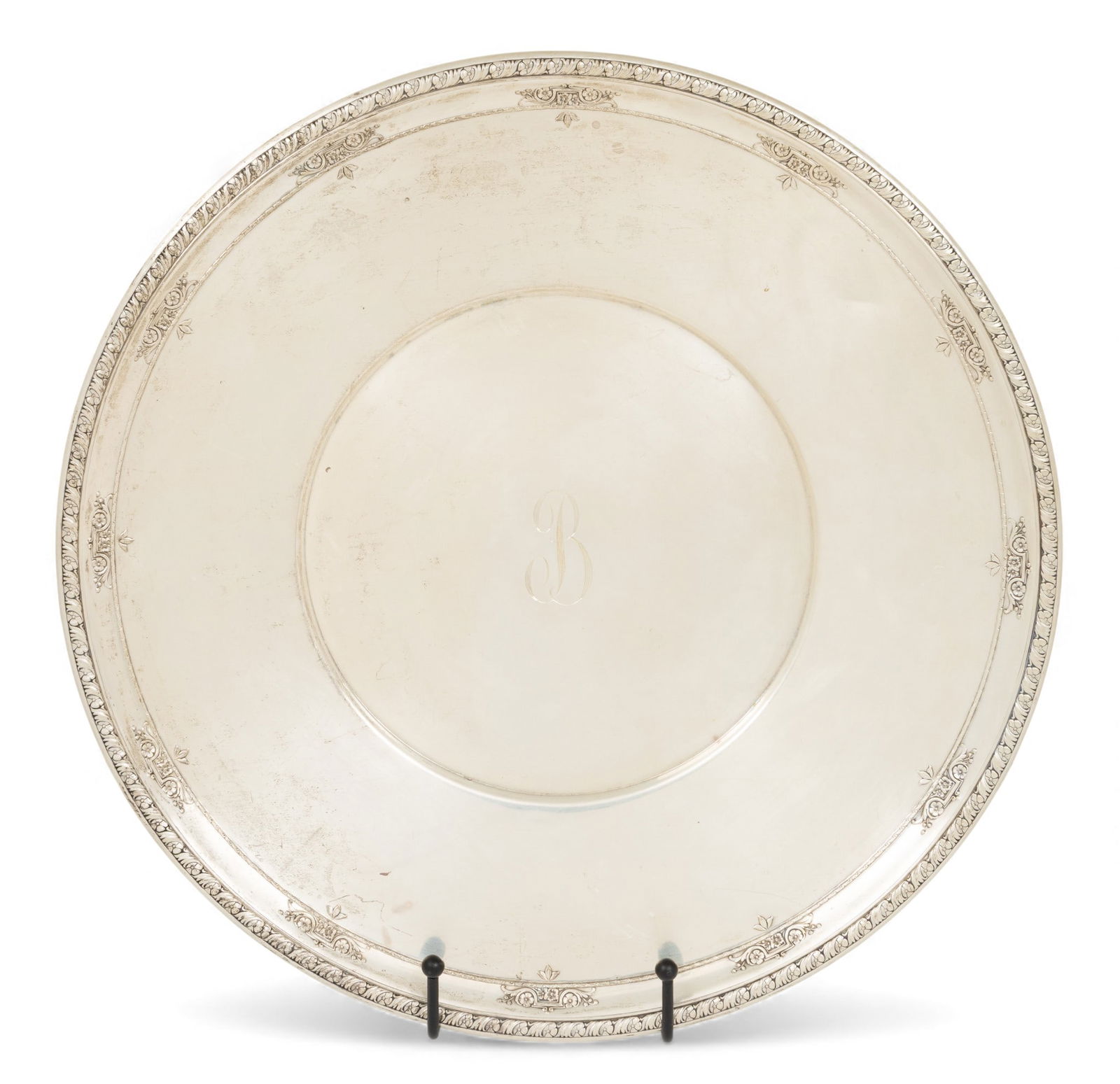 Wallace Sterling Silver Round Tray Dia. 13.5" 17.77 t oz (1 of 4)