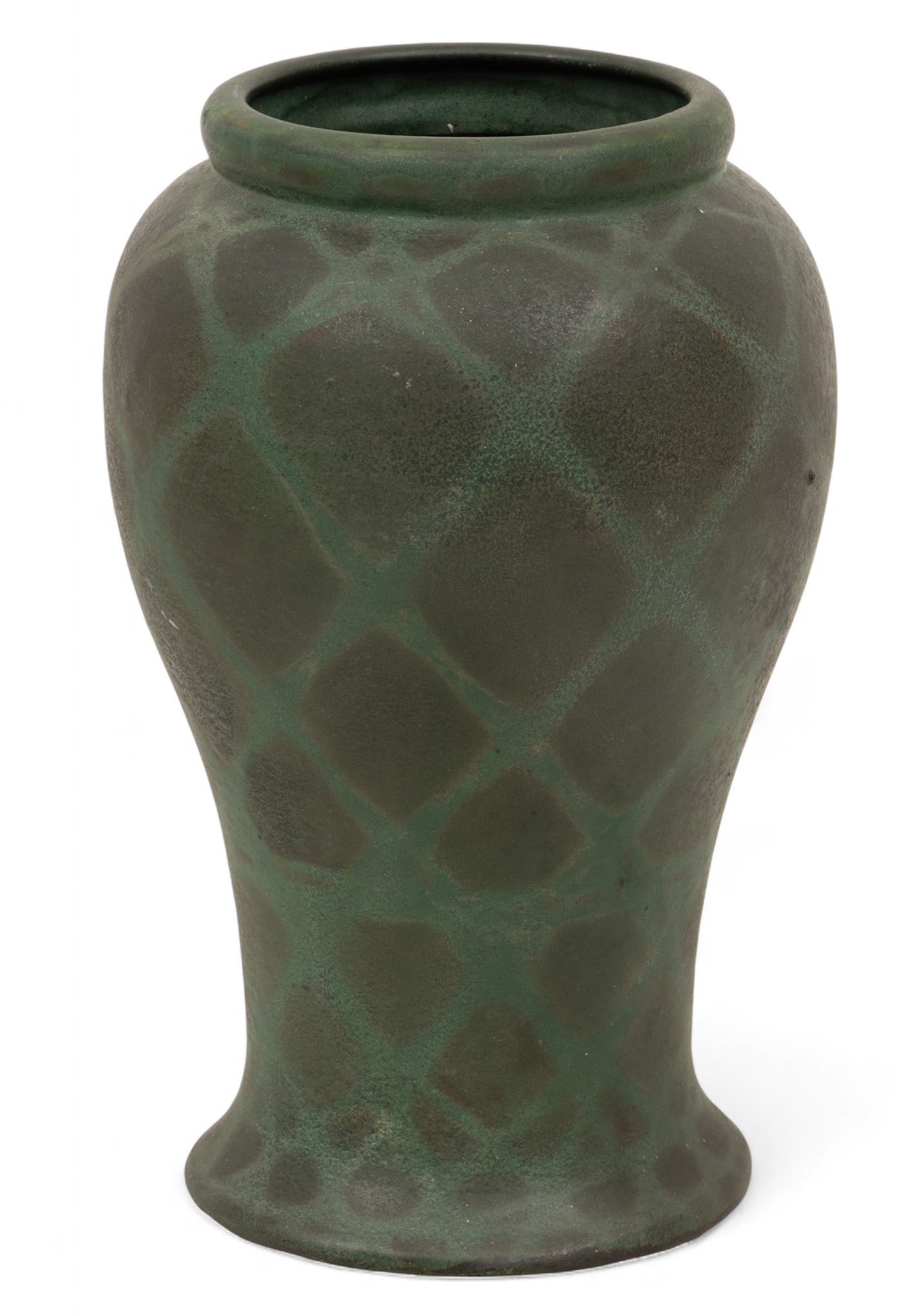 Japanese Arts and Crafts Influence Art Pottery Baluster Form Vase, Ca. 1920, H 13.5" Dia. 8.5" (1 of 4)