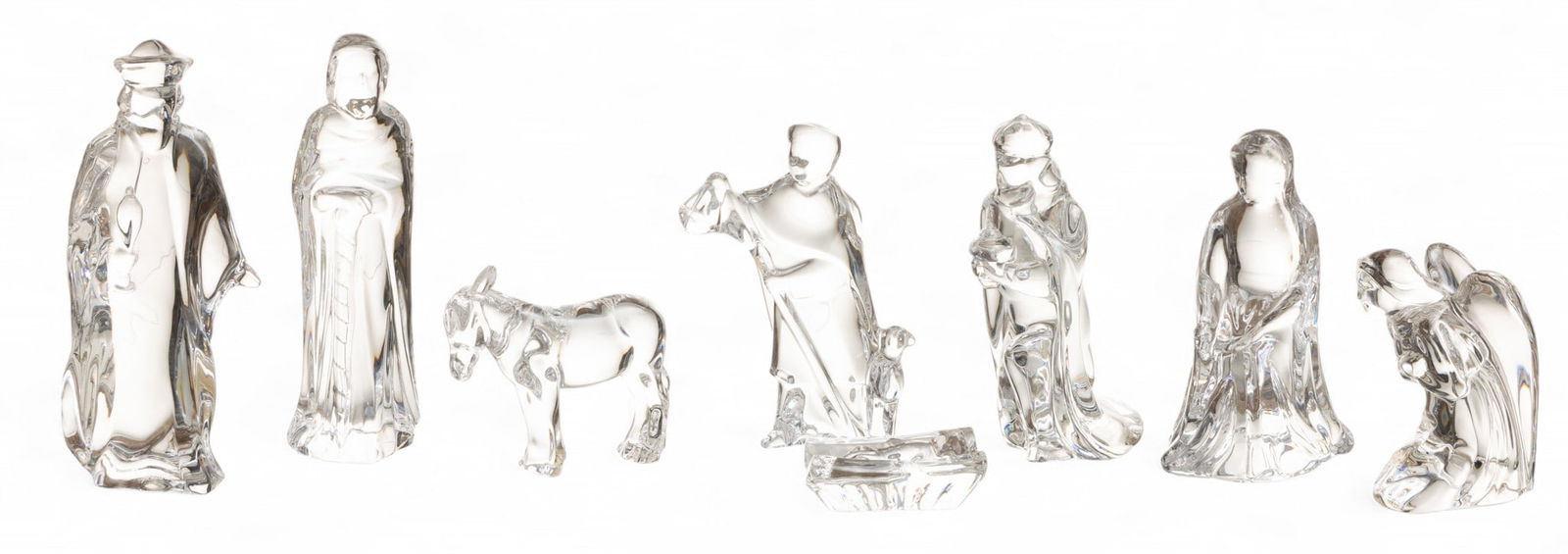 Baccarat (French) Crystal Nativity Set, Signed. 8 PCS (1 of 6)