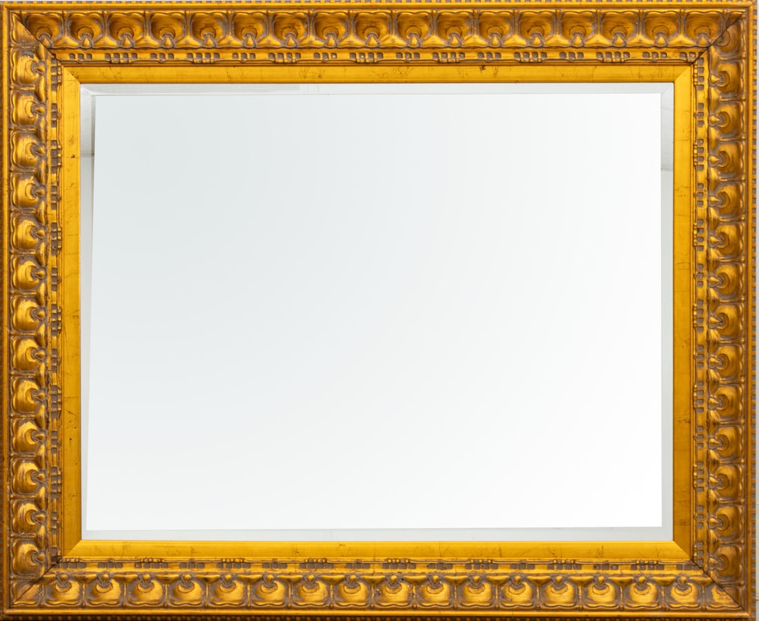 American Contemporary Giltwood Mirror, 1980, H 38.5" W 46.5" (1 of 3)