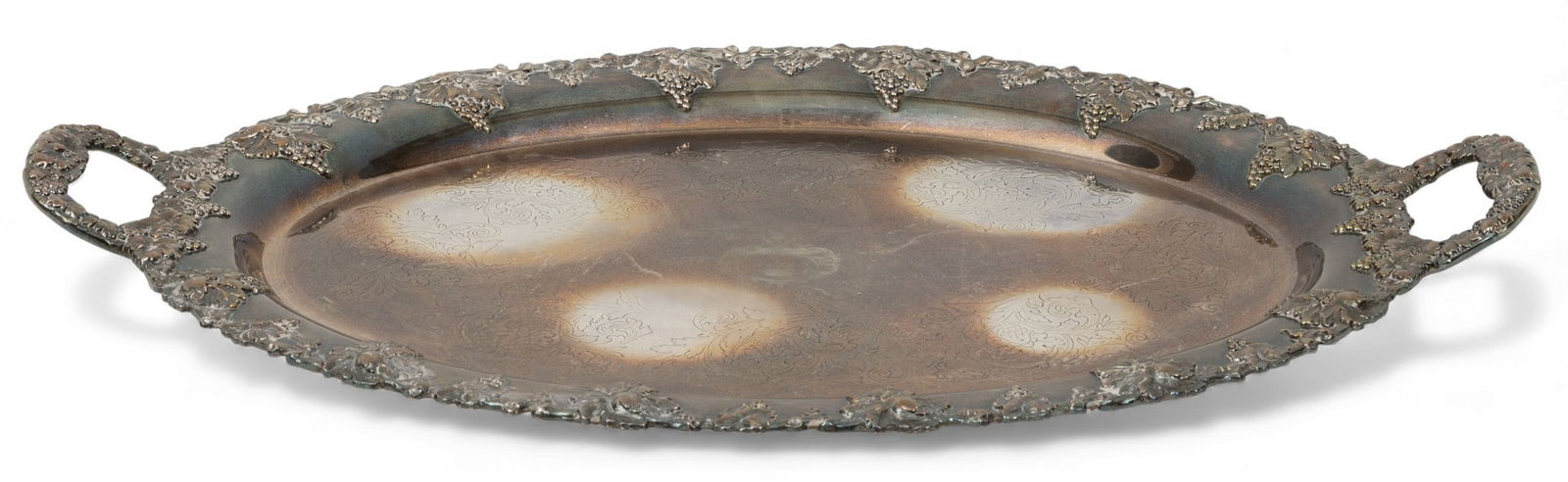 E.G. Webster & Son (American) Silverplate Serving Tray, Ca. 1920, W 18.5" L 28" (1 of 4)