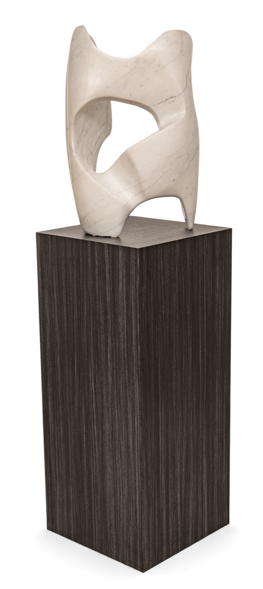 Robert Winslow (American, B. 1950) Carved Marble Sculpture with Pedestal, 1987, H 26" W 16" Depth (1 of 9)