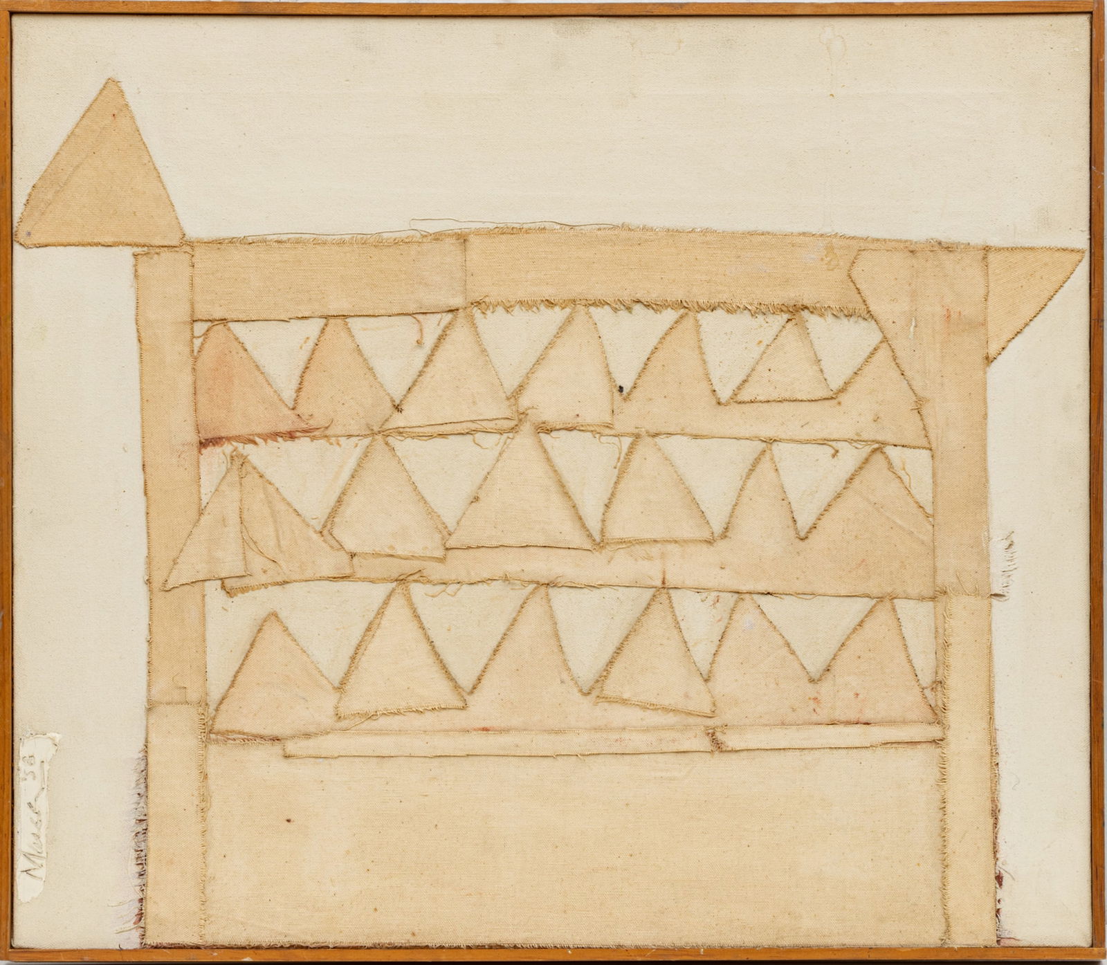 Donald H. March (American, B. 1929) Collage 1958, 'the Horse', H 22.3" W 25.5": Donald H. March (American, B. 1929) Collage 1958, 'the Horse', H 22.3" W 25.5" Signed and dated lower left. Provenance: Grand Rapids Art Museum, Grand Rapids, Michigan Dimensions: H 22.3" W 25.5"