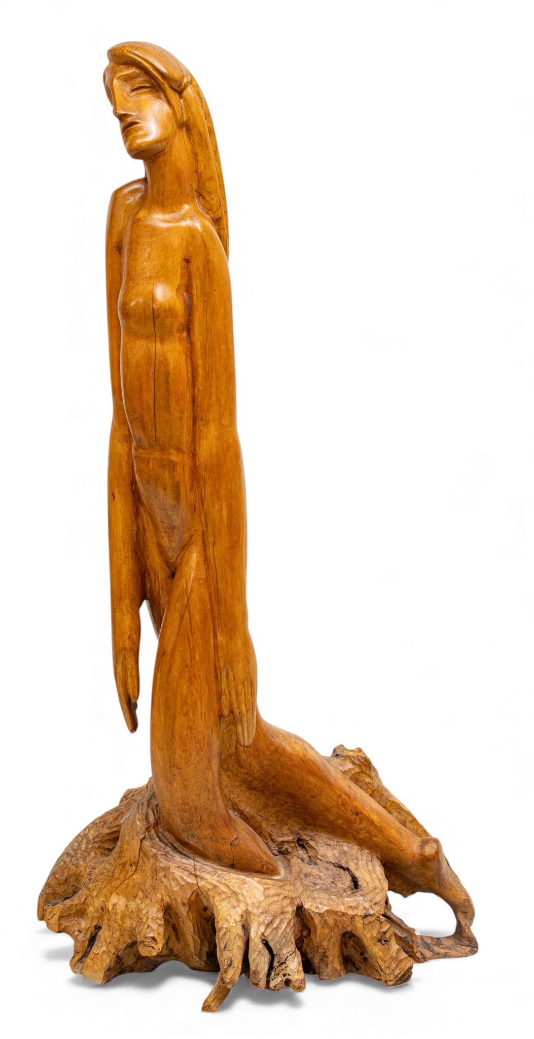 Jokūbas (Jacob) Dagys (Lithuanian/Canadian, 1905-1989) Carved Wood Sculpture 1960, 'Grožis (1 of 12)