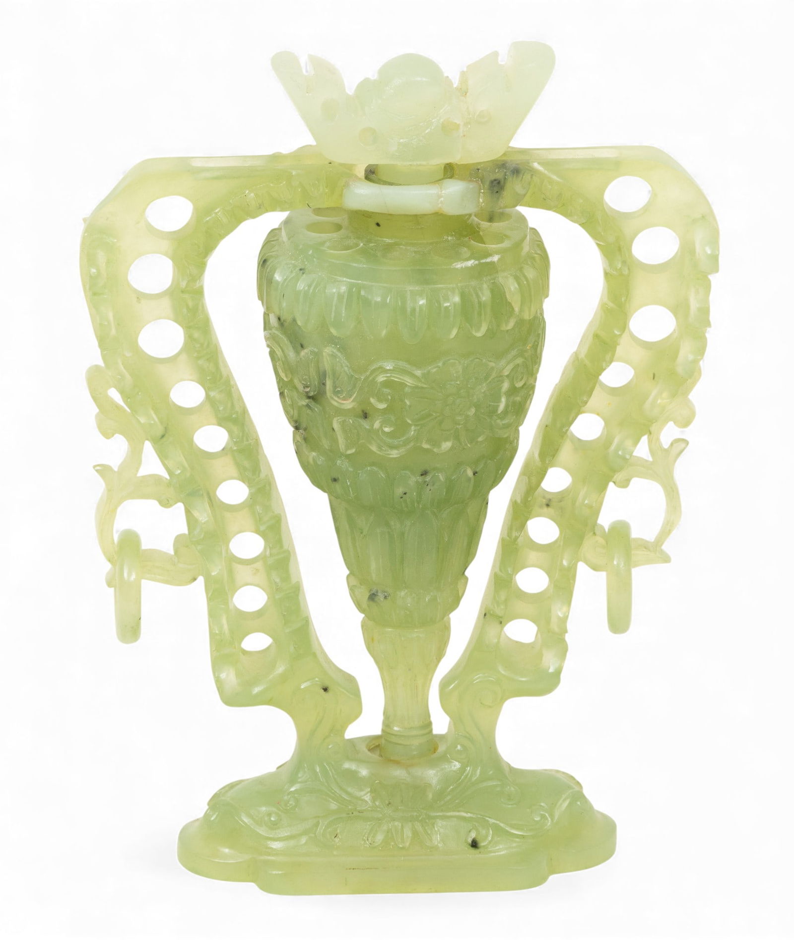Chinese Nephrite Censer 20th C., H 6.25" W 4.5" Depth 2" (1 of 4)