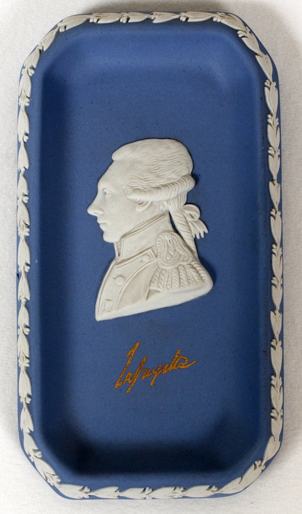 WEDGWOOD JASPERWARE LAFAYETTE TRAY, 2" X 4 1/2": WEDGWOOD JASPERWARE LAFAYETTE TRAY, 2" X 4 1/2":