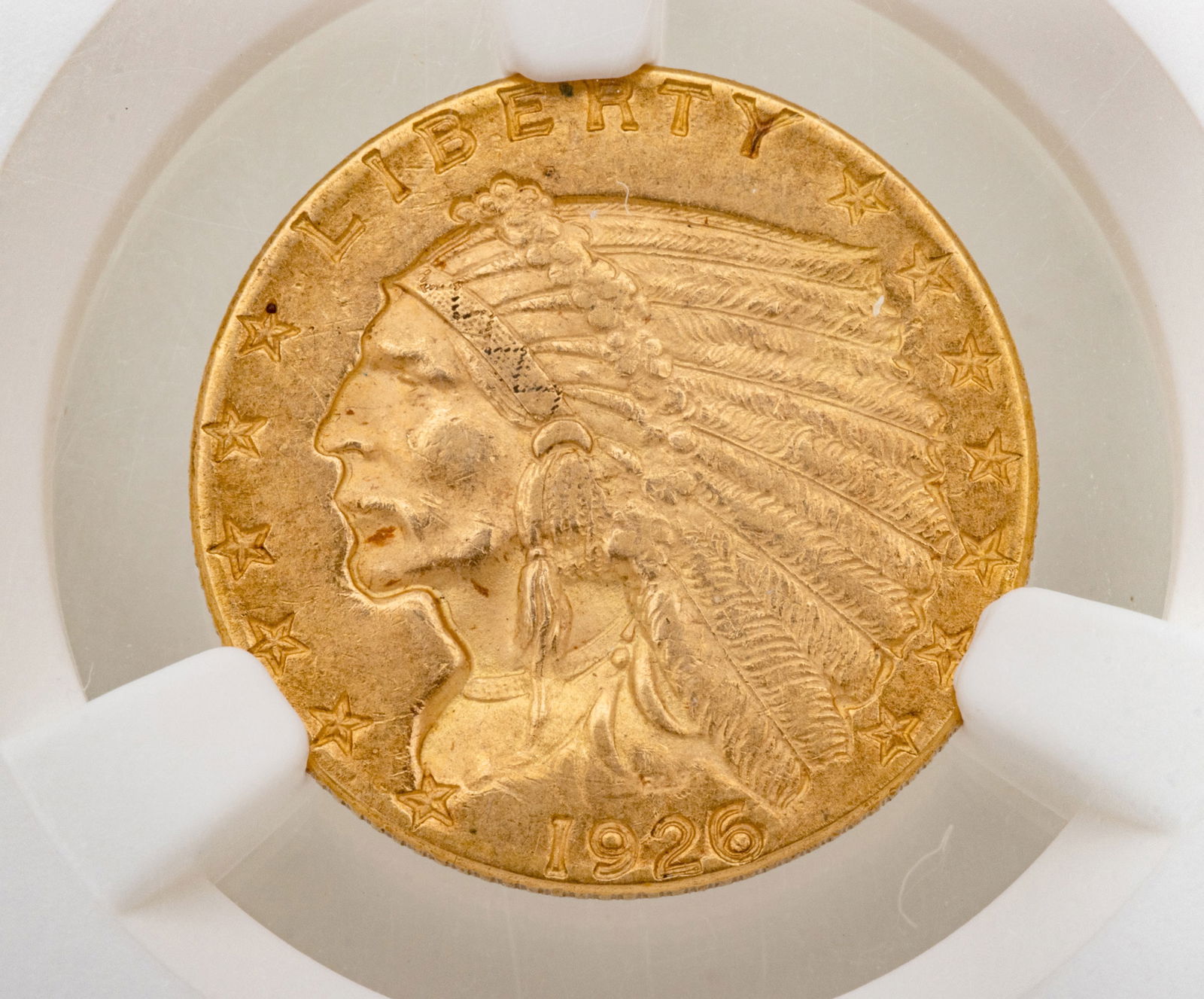 1926 $2.5 Indian Head Gold Coin, MS 62 (1 of 4)