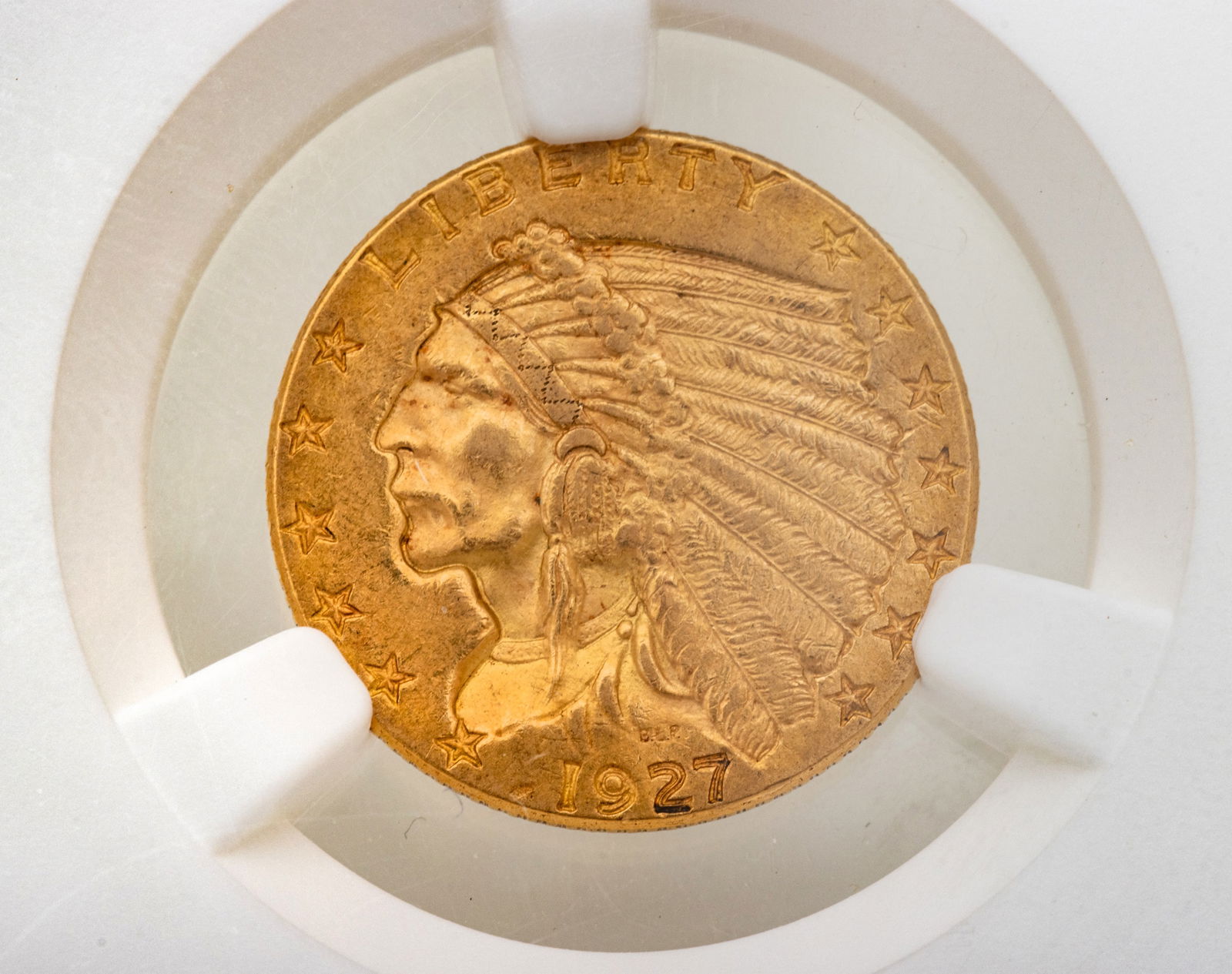 1927 $2.5 Indian Head Gold Coin, MS 61 1 PC (1 of 4)