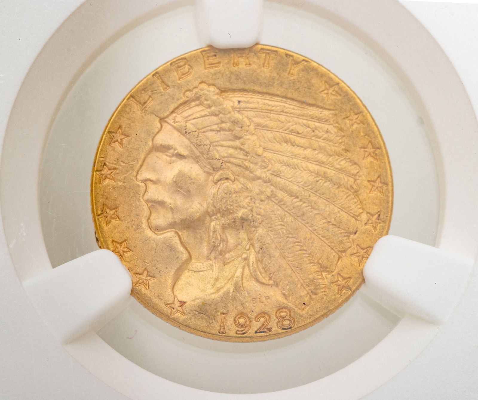 1928 $2.5 Indian Head Gold Coin, MS 61, 1 PC (1 of 4)