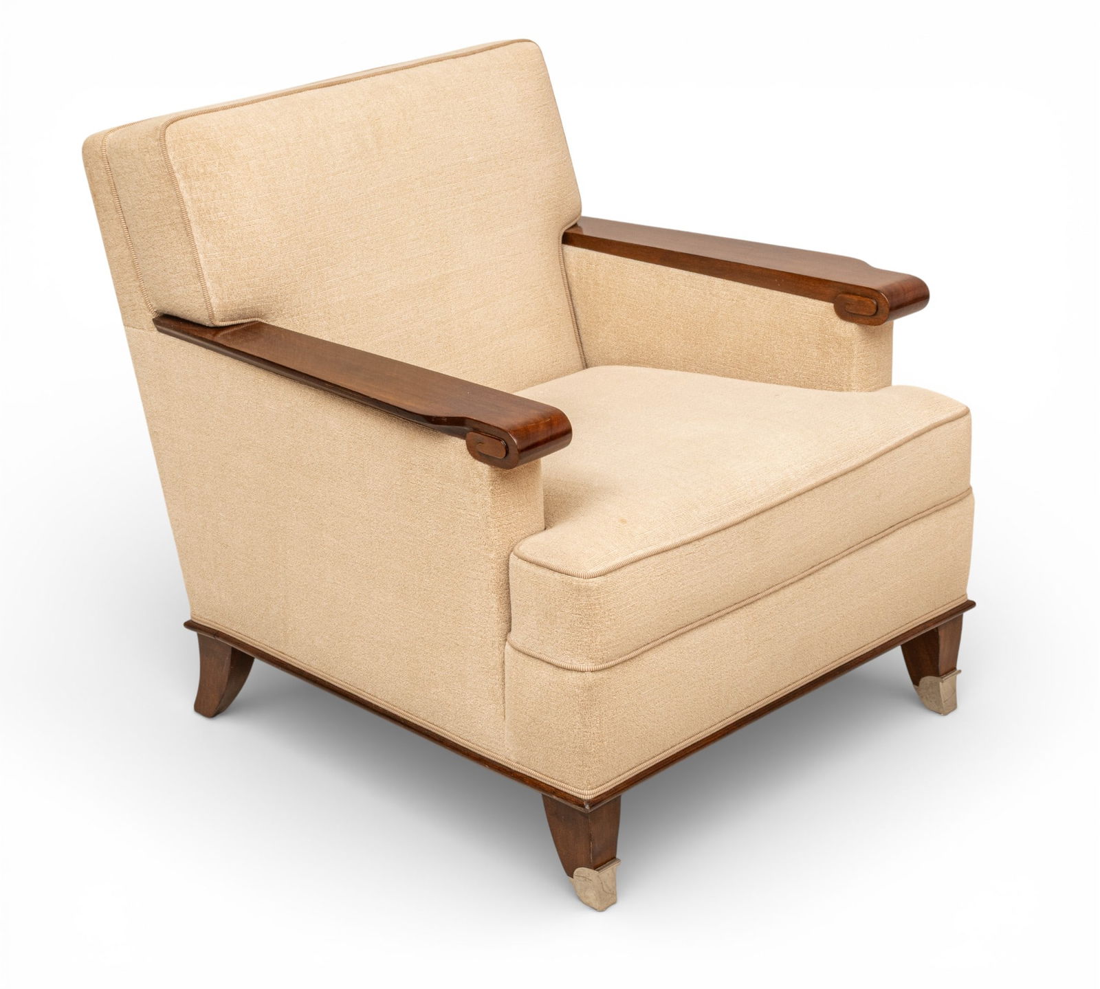 Upholstered Mahogany Decorator Armchair 20th Cent., H 31" W 30" Depth 34" (1 of 10)