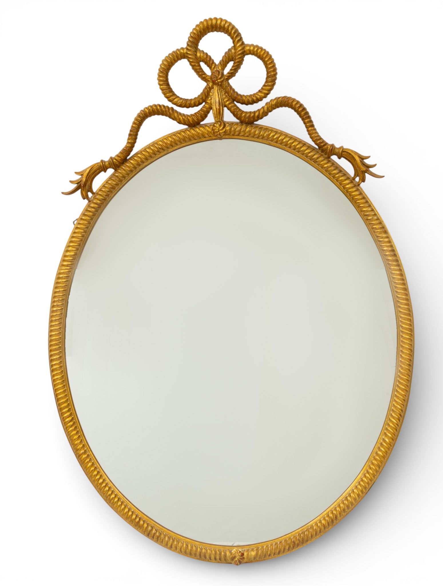 Carvers' Guild (American) Giltwood Rope and Tassel Mirror H 44" W 30" (1 of 5)