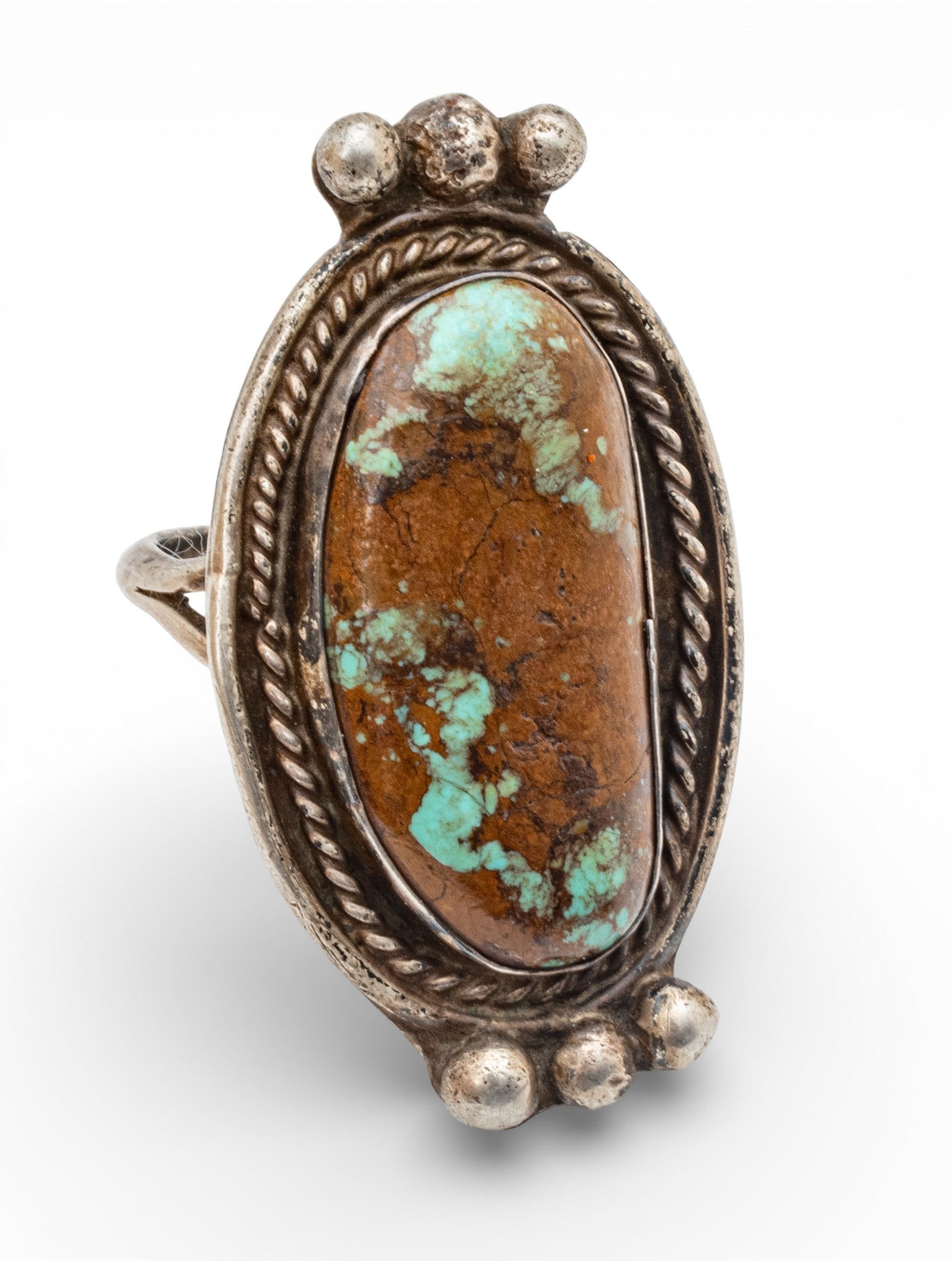 Navajo Silver and Turquoise Ring 11 3/4 18 g 1 PC (1 of 6)