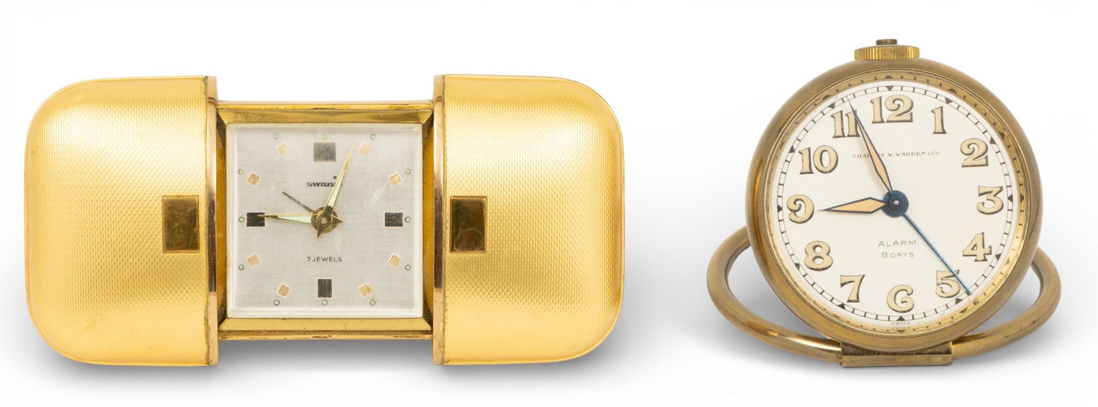 Swania and Charles W. Warren (Alarm Clocks) 1930, 2 PCS (1 of 4)