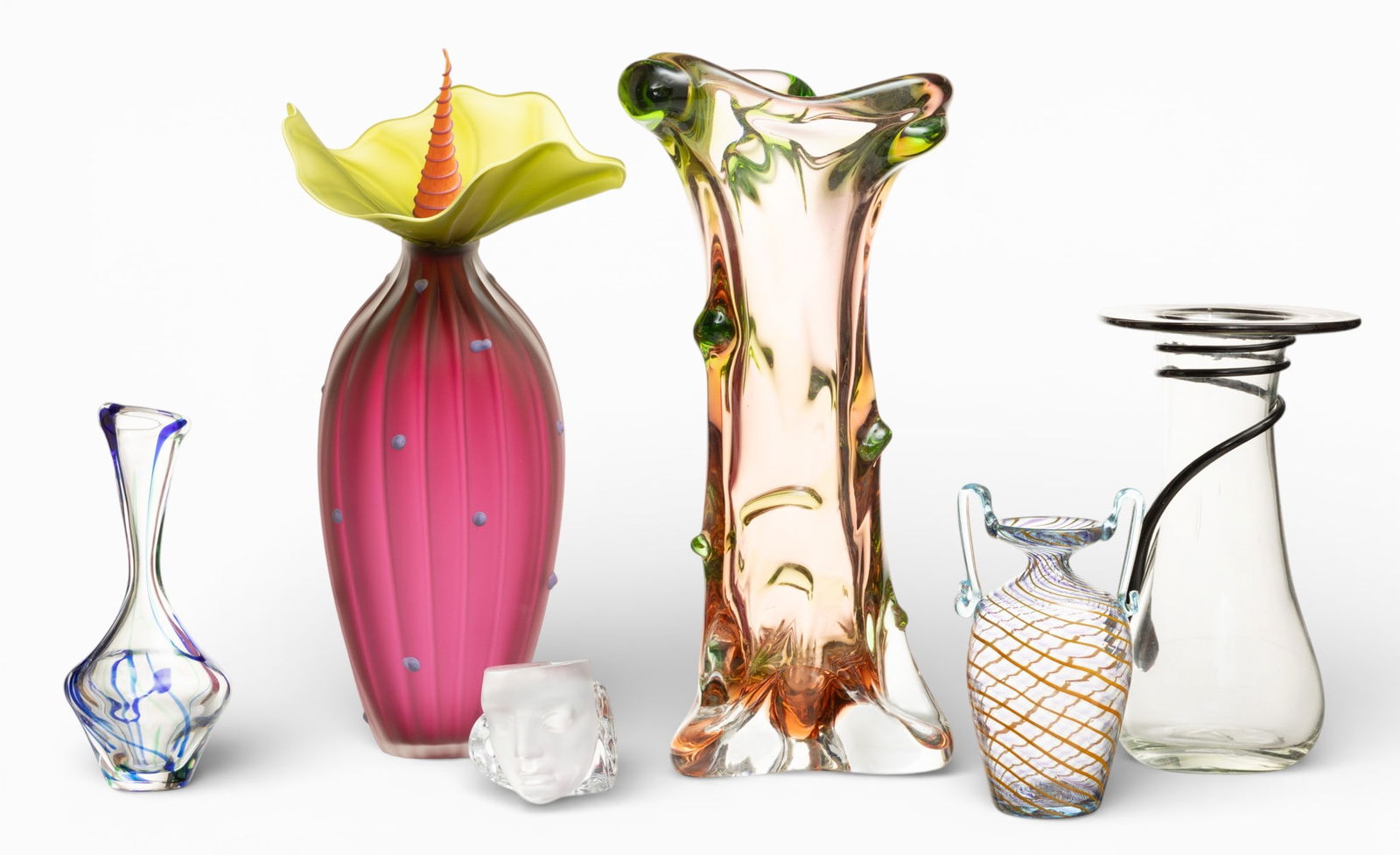 Art Glass Vase Grouping 20th & 21st Cent., 6 PCS (1 of 13)