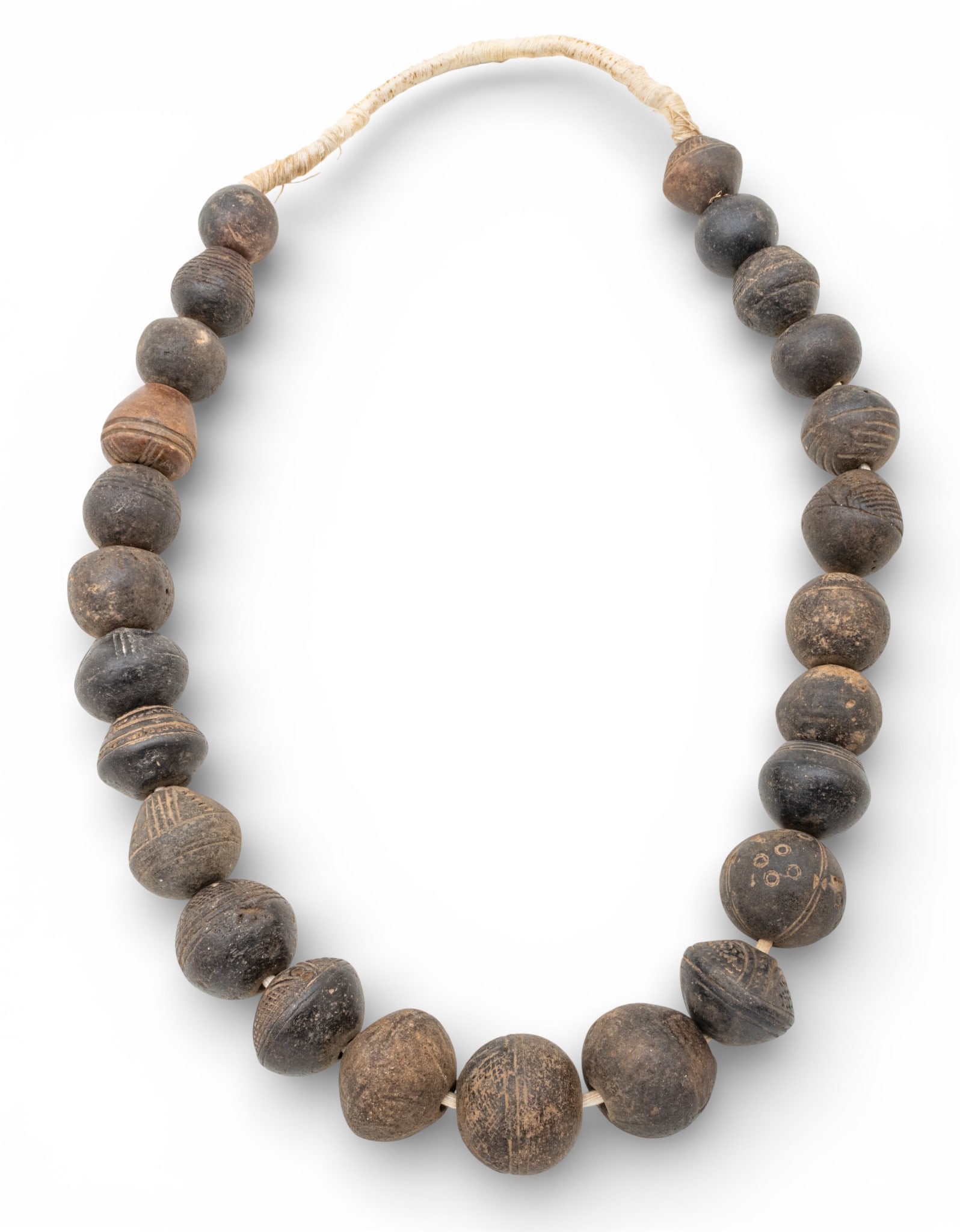African Trade Bead Necklace, Terra Cotta 1 PC (1 of 5)