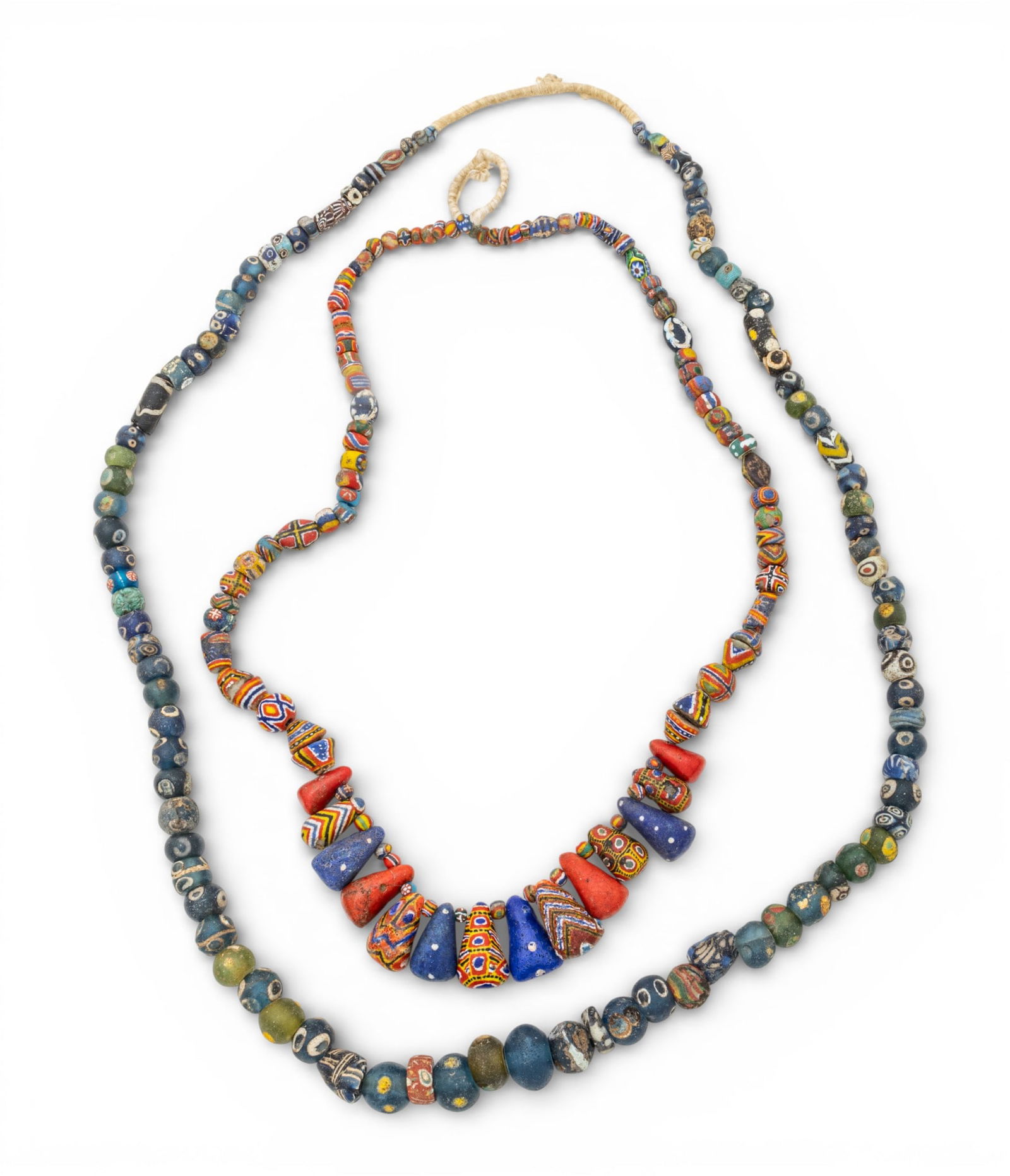 Two African Glass Trade Bead Necklaces 2 PCS (1 of 5)
