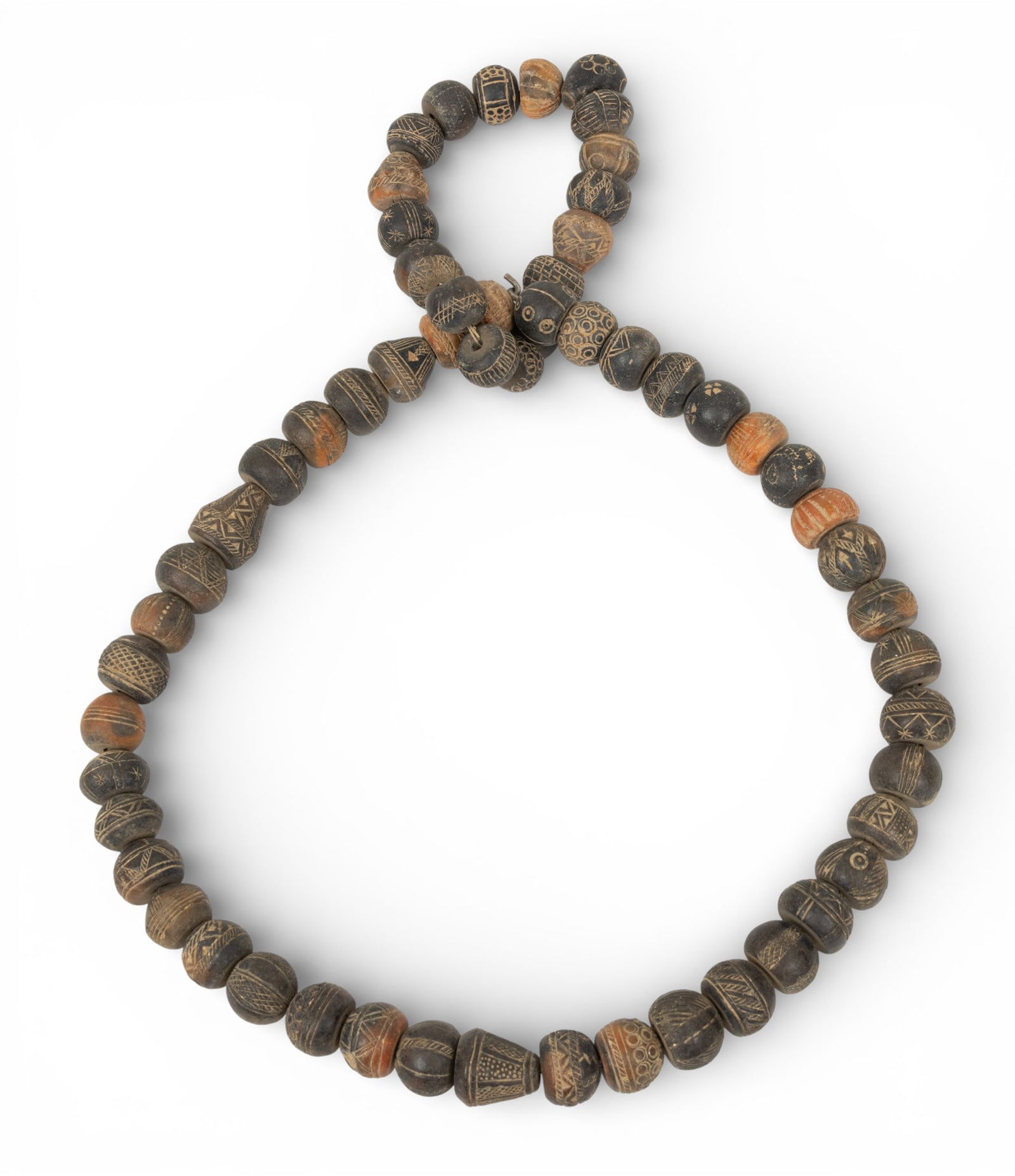 Mali-Dogon Terra Cotta Bead Necklace and Bracelet 2 PCS (1 of 4)