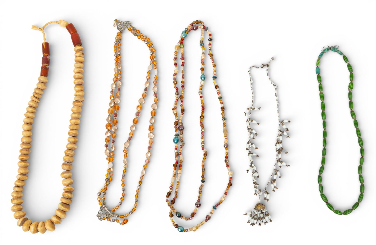 Five African Trade Bead Necklaces (1 of 8)