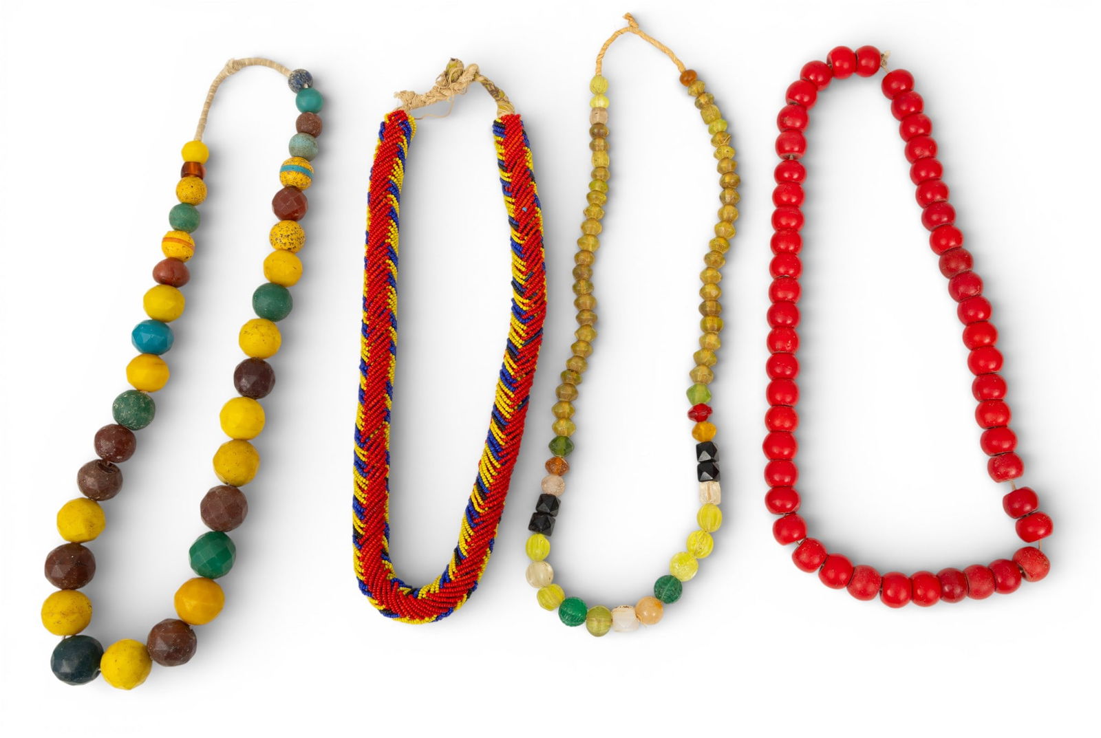 Four African Trade Bead Necklaces 4 PCS (1 of 8)