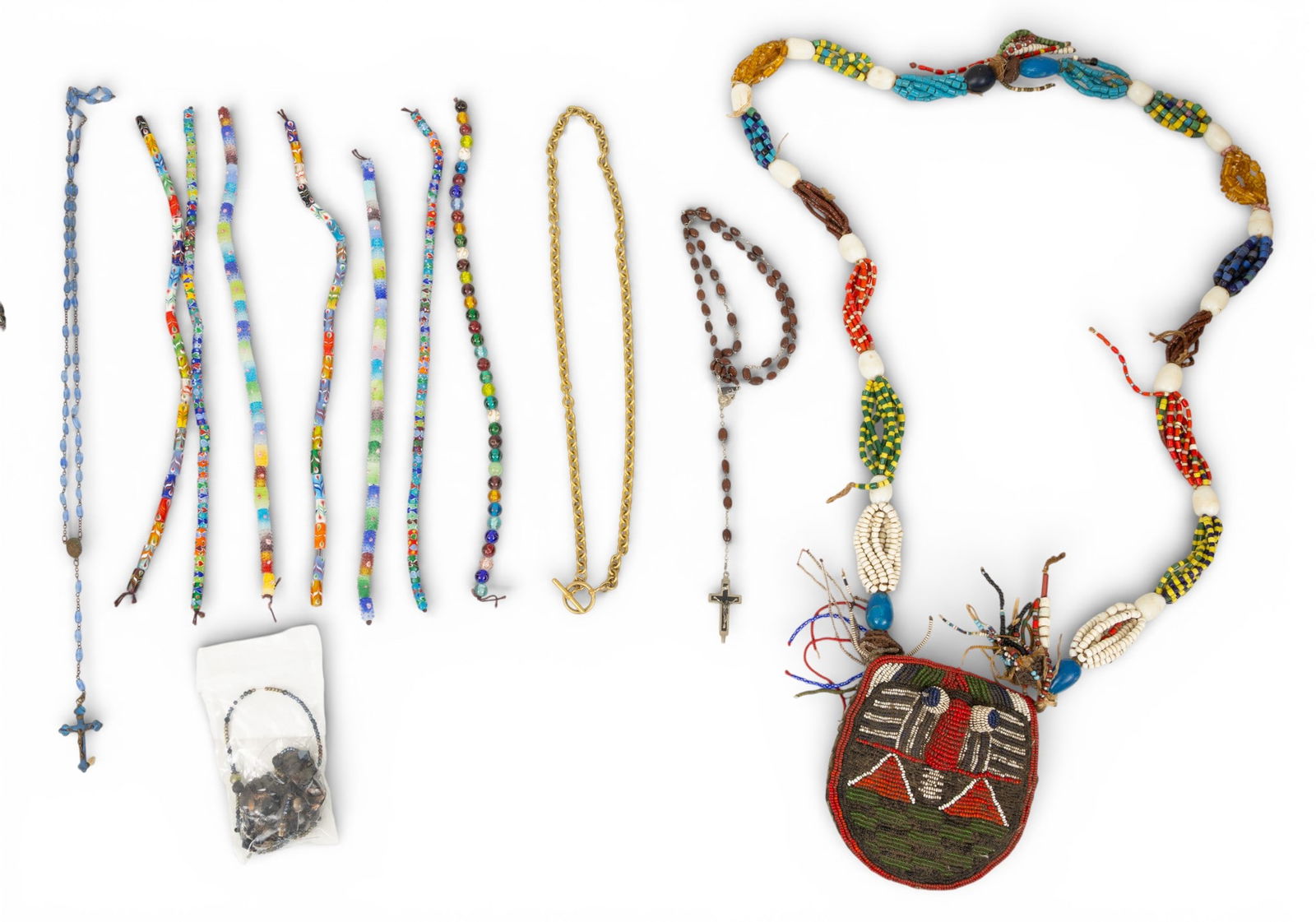 African Trade Bead and Others Assorted Lot 12 PCS (1 of 9)