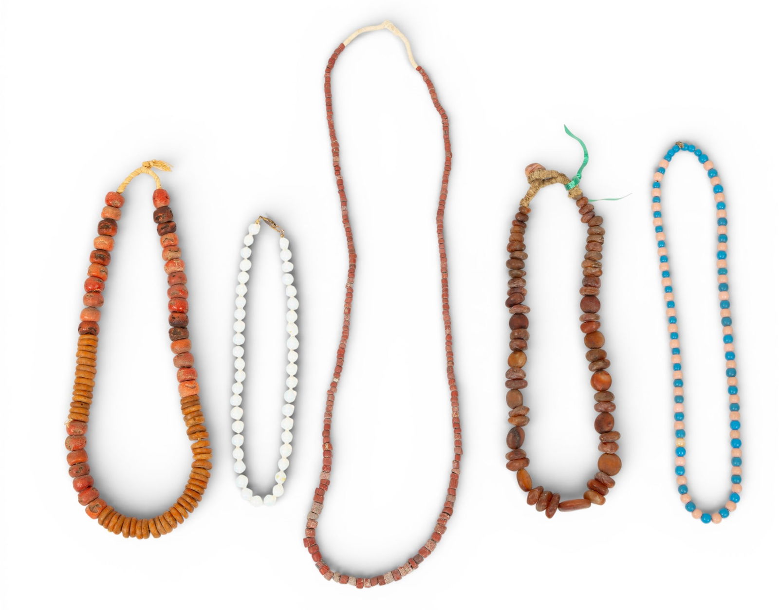 Five African Trade Bead Necklaces 5 PCS (1 of 9)